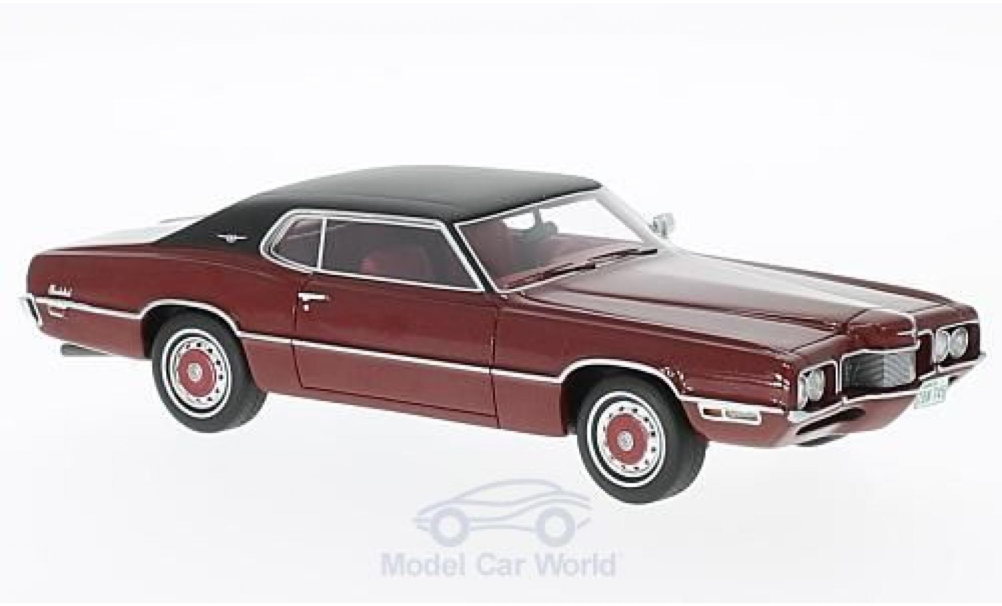 Ford Thunderbird 1/43 Neo 2-Door Landau rood/zwart 1970 modelauto