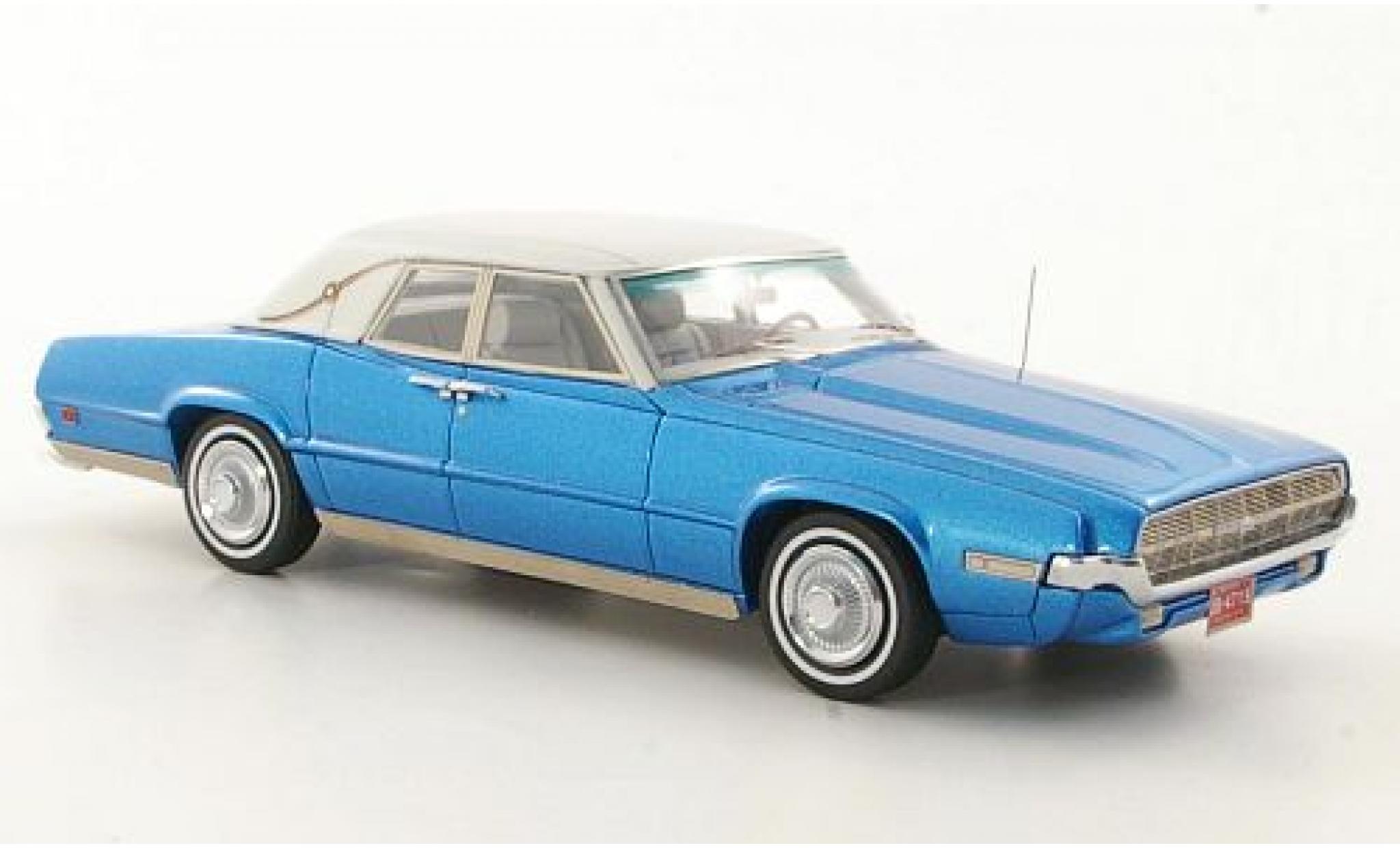 Ford Thunderbird 1/43 Neo Landau metallic blauw/matt-wit 1969 modelauto