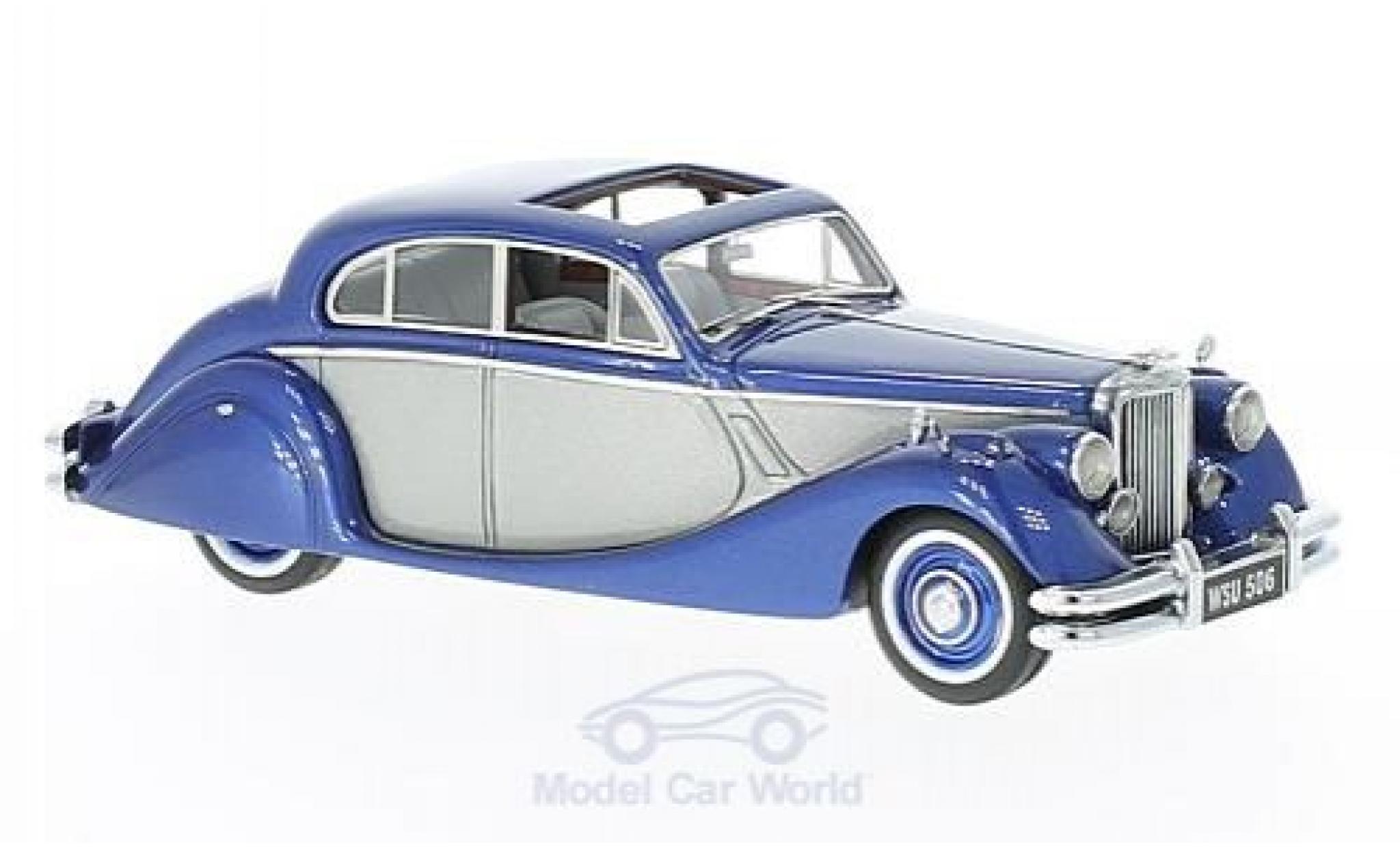 Jaguar MK 9 1/43 Neo V metallic blauw/grijs 1950 modelauto