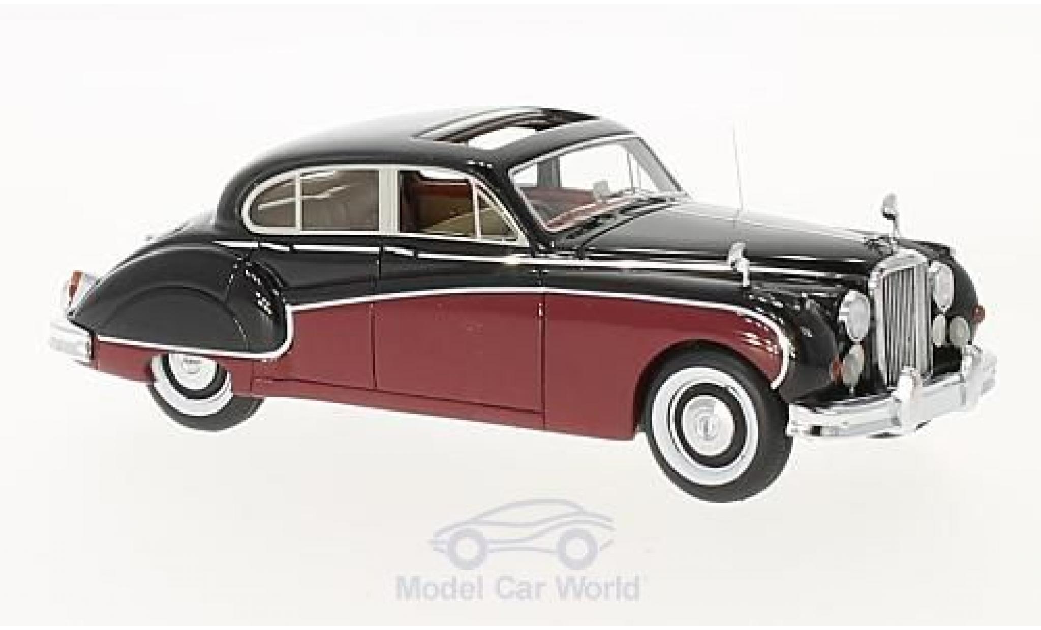 Jaguar MK 9 1/43 Neo VIII rood/zwart RHD 1955 modelauto