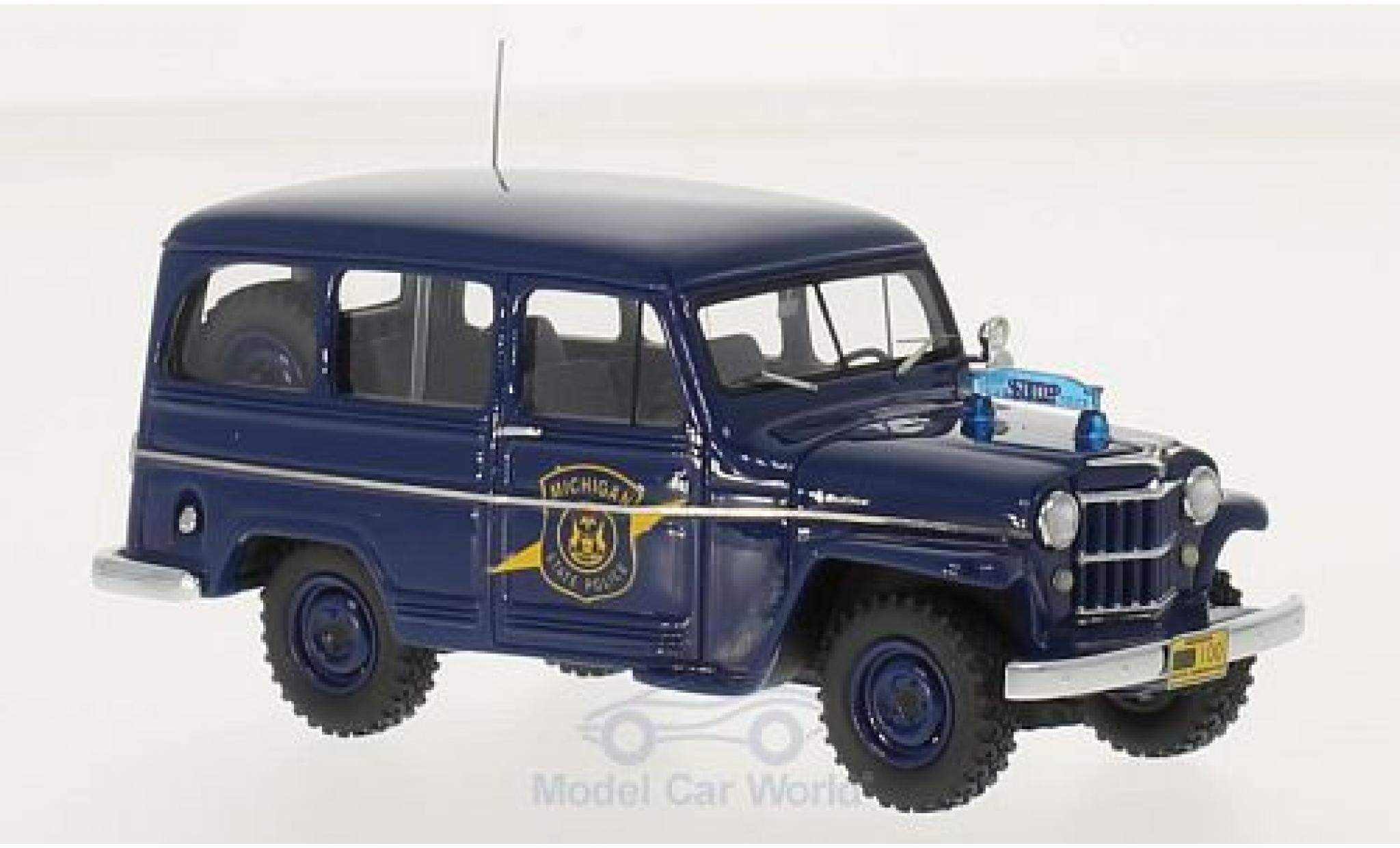 Jeep Willys 1/43 Neo Station Wagon Michigan State Politie 1954 modelauto