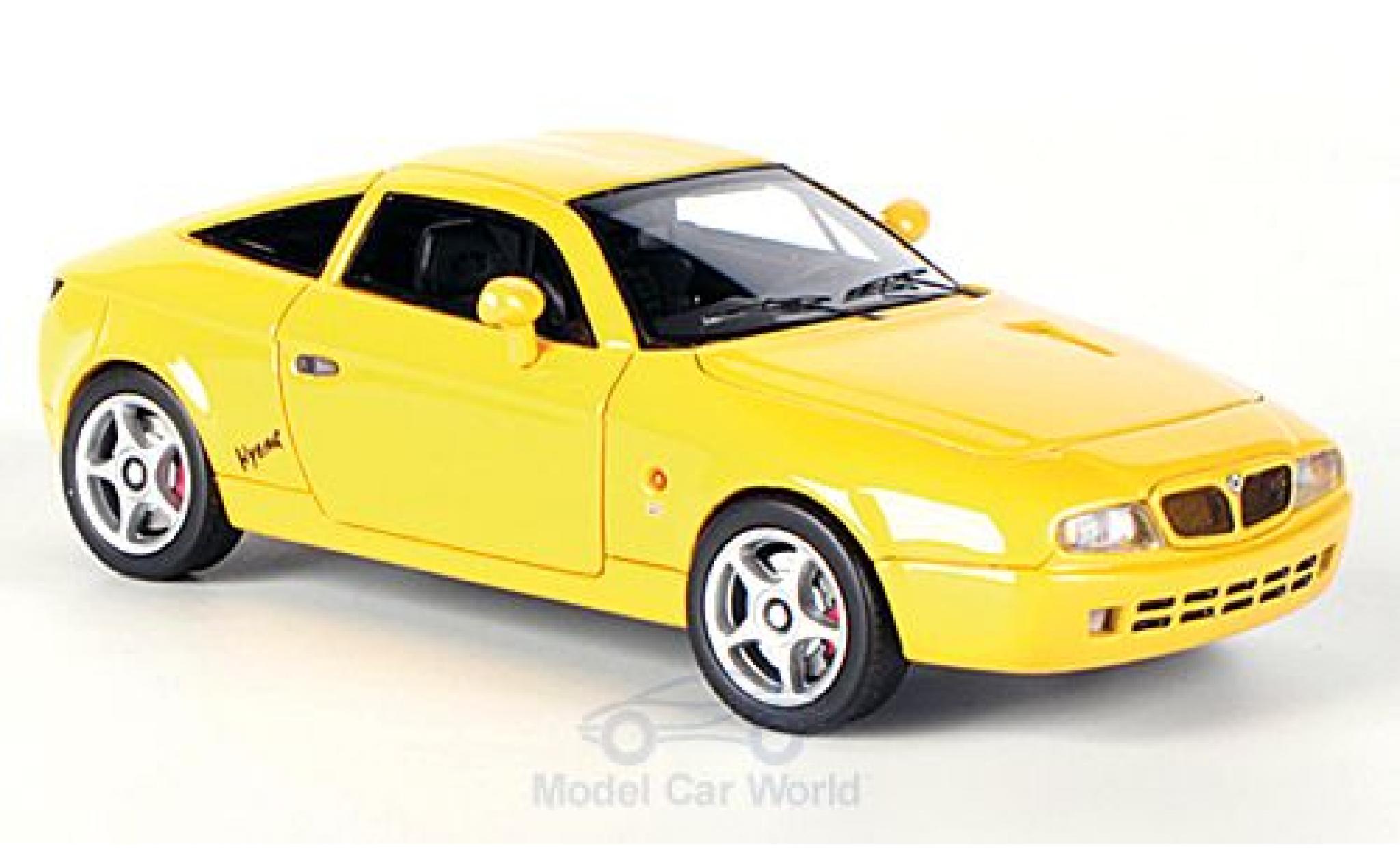 Lancia Hyena Zagato 1/43 Neo geel 1992 ohne Vitrine modelauto