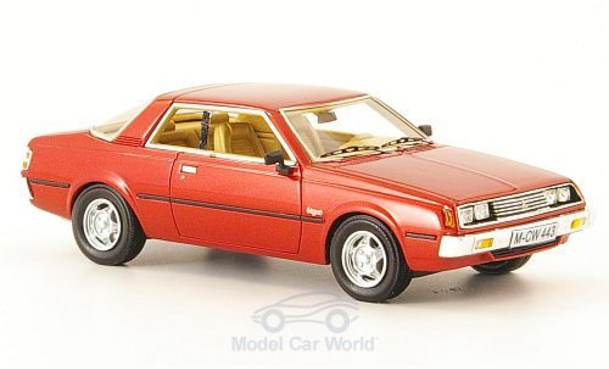 Mitsubishi Sapporo 1/43 Neo MK1 metallic rood 1982 modelauto