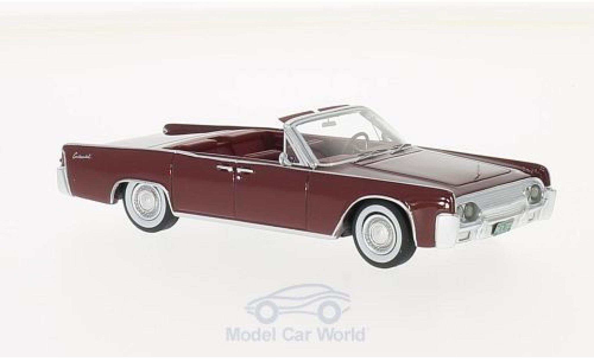 Lincoln Continental 1961 1/43 Neo 53A Cabriolet rood 1961 modelauto