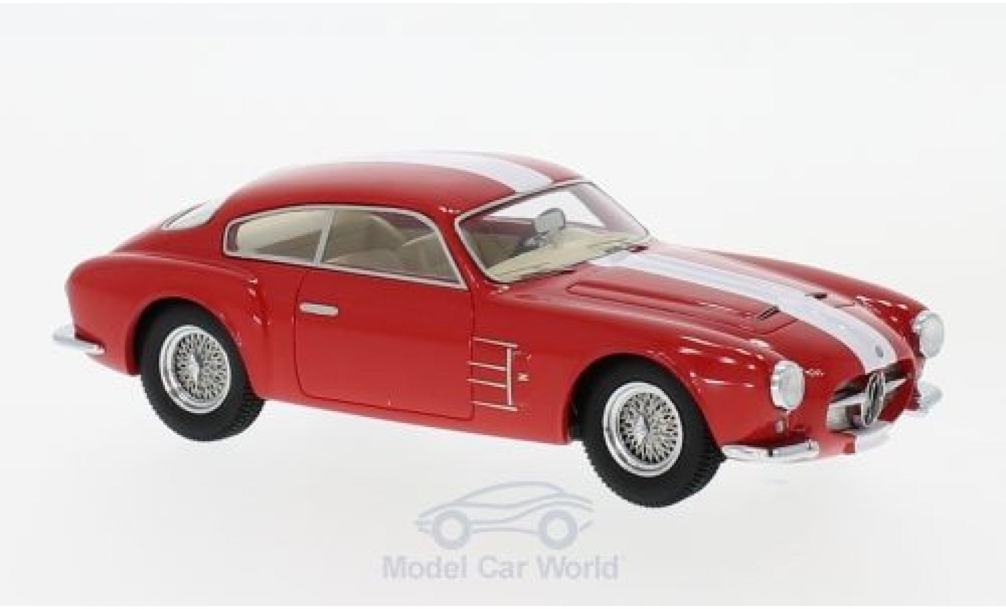 Maserati A6 1/43 Neo G 2000 Zagato rood/wit 1956 modelauto
