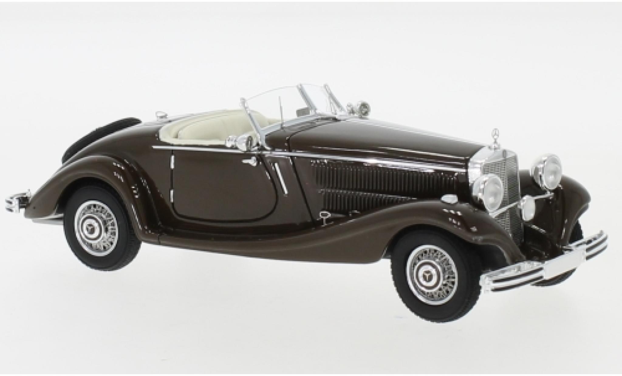 Mercedes 290 1/43 Neo Roadster (W18) bruin 1937 modelauto