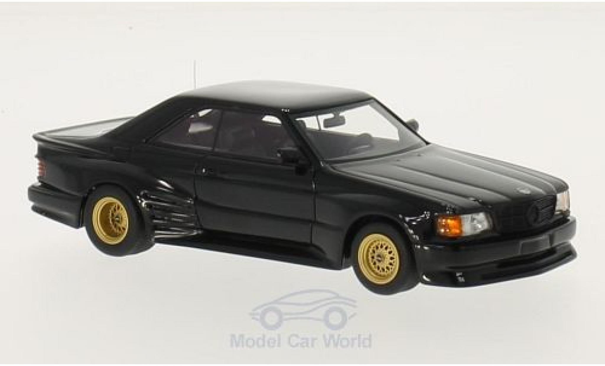 Mercedes 500 SEC 1/43 Neo SEC Koenig Specials zwart 1985 modelauto