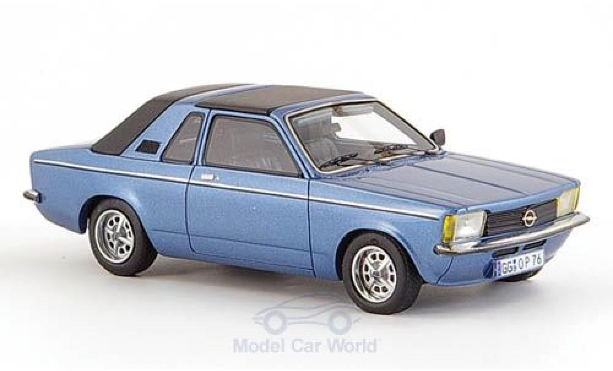 Opel Kadett E 1/43 Neo C Aero metallic blauw 1978 Verdeck geschlossen modelauto