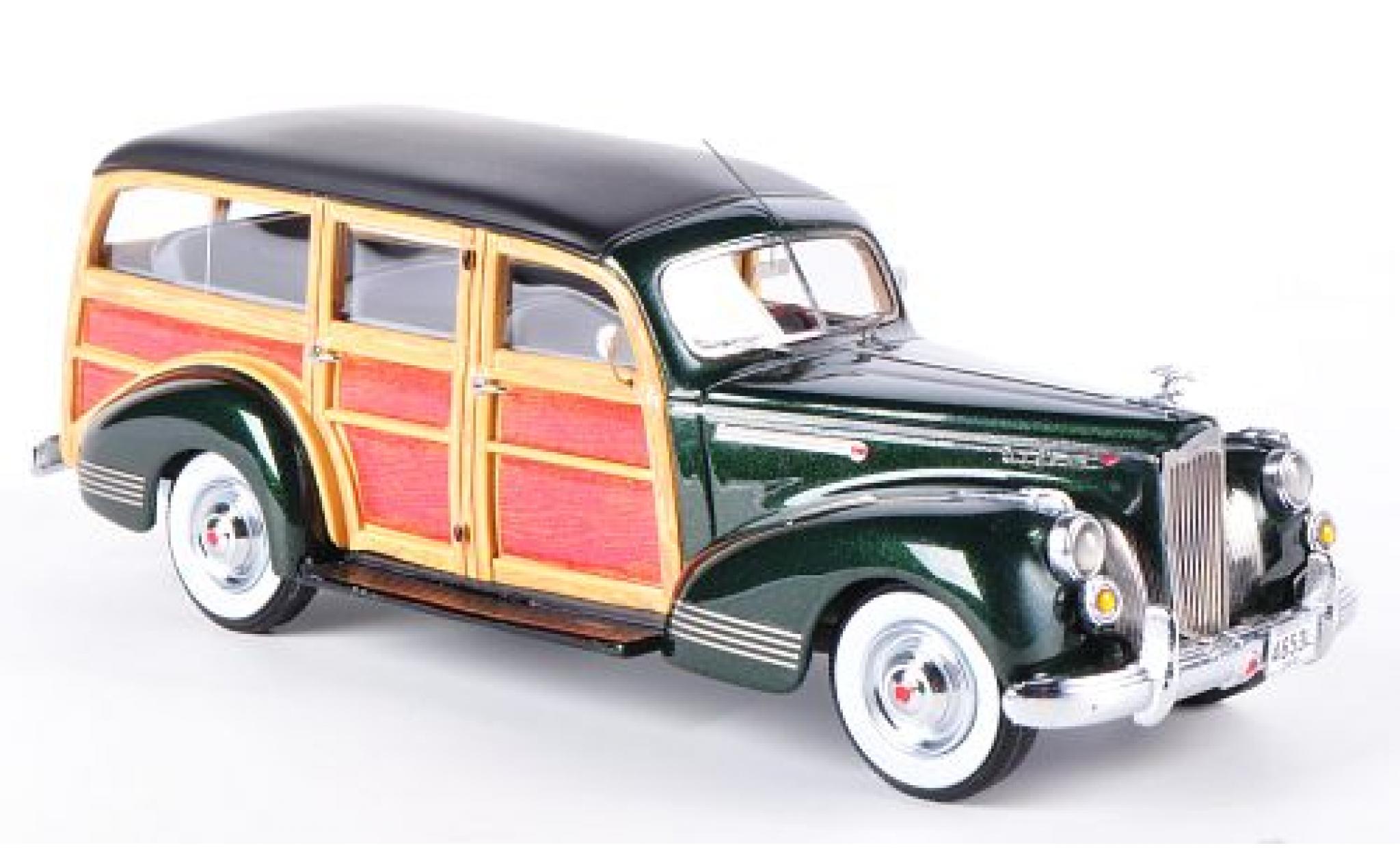 Packard 110 1/43 Neo Deluxe Wagon metallic groen/Holzoptik 1941 modelauto
