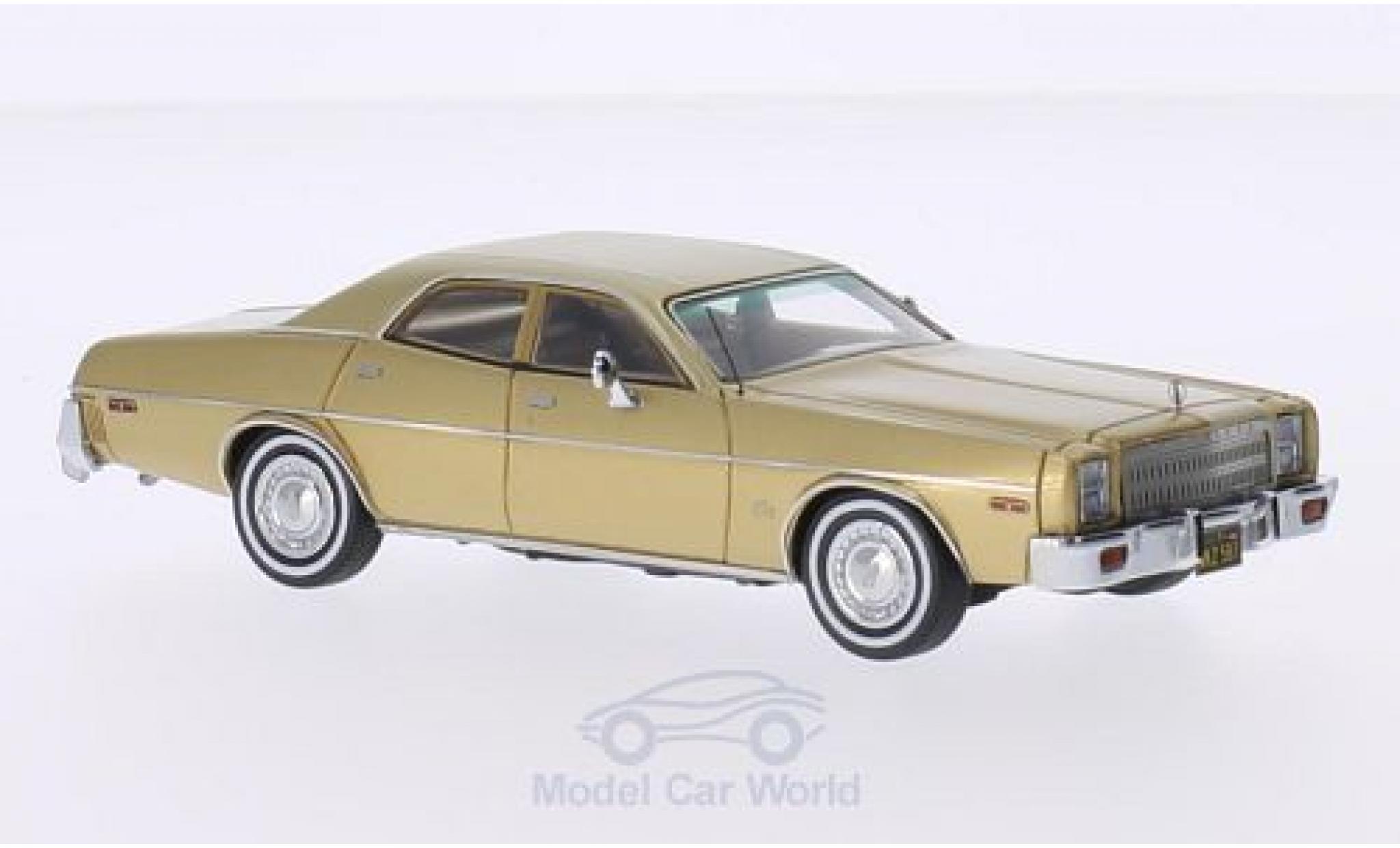 Plymouth Fury 1/43 Neo 4-Door Sedan gold 1977 modelauto