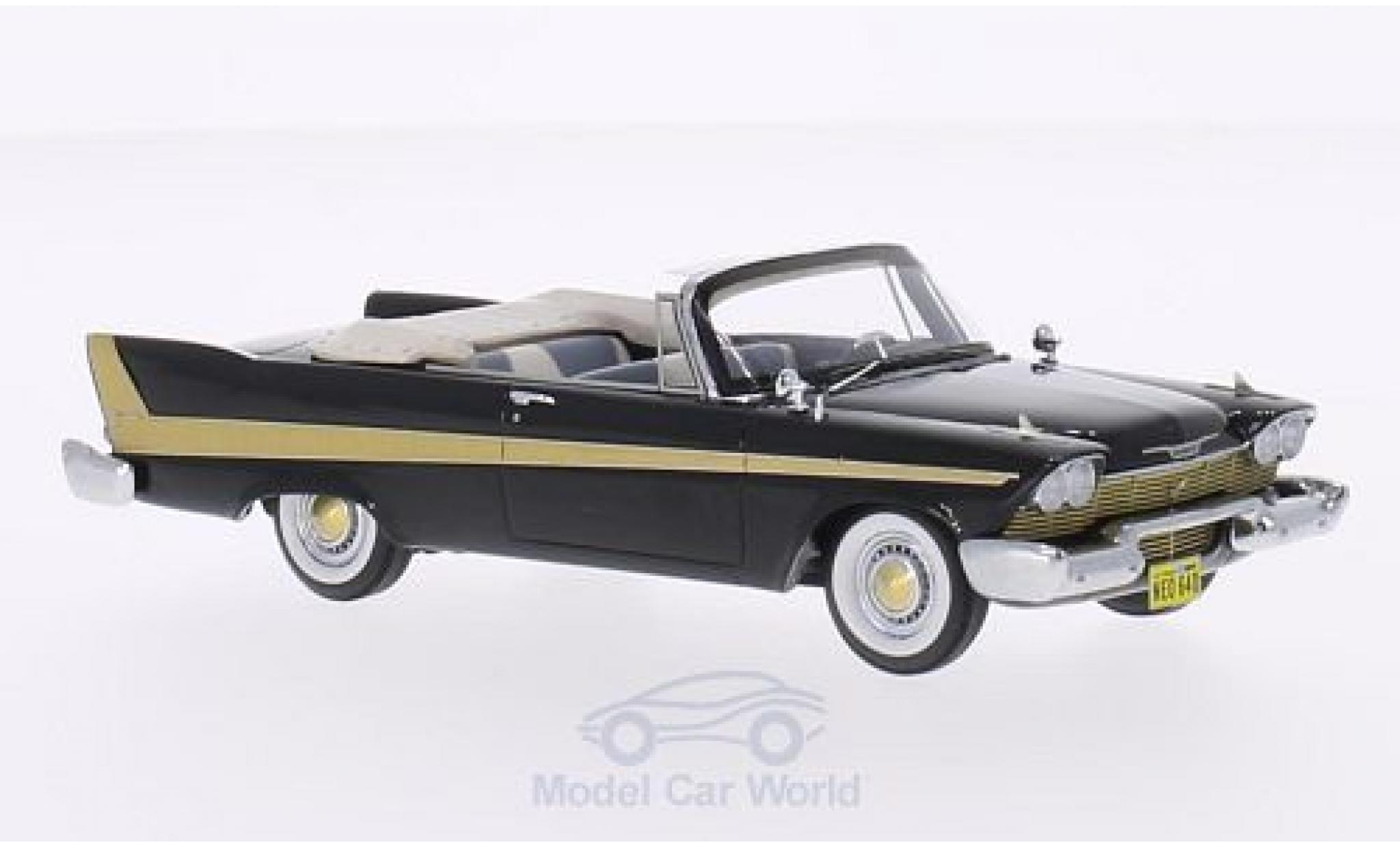Plymouth Fury 1/43 Neo Cabriolet zwart 1958 modelauto