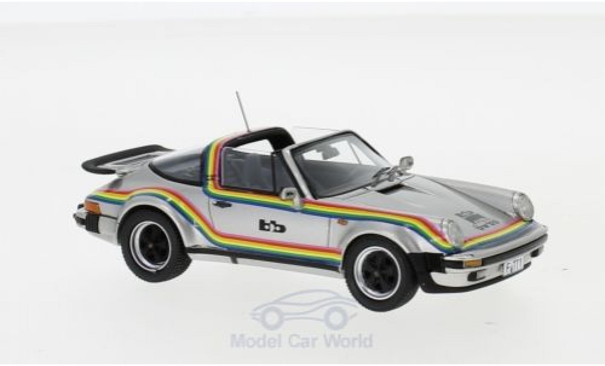 Porsche 930 Turbo 1/43 Neo 911 Turbo Targa BB grijs/Dekor 1982 modelauto