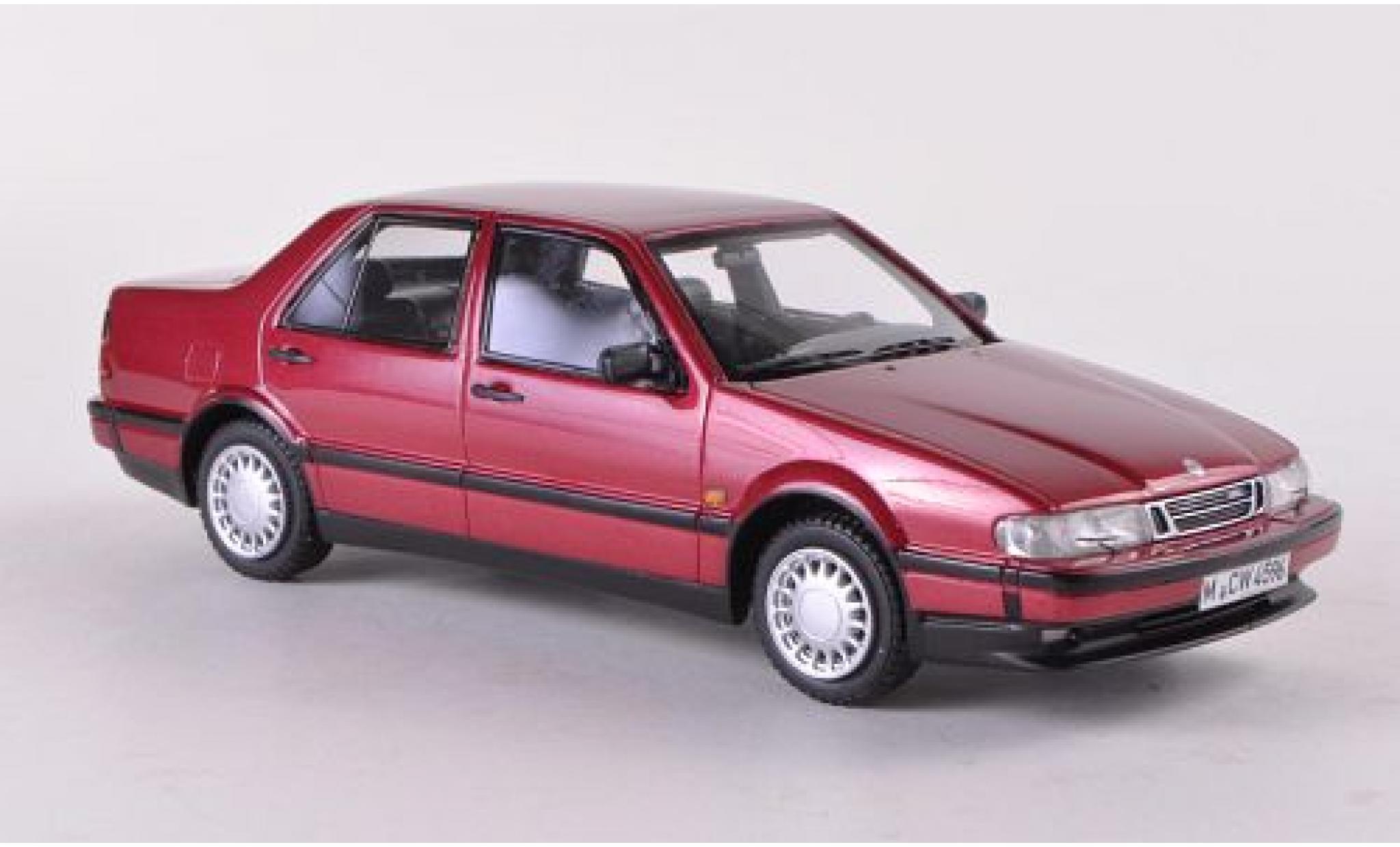 Saab 9000 1/43 Neo CDE metallic rood 1989 modelauto