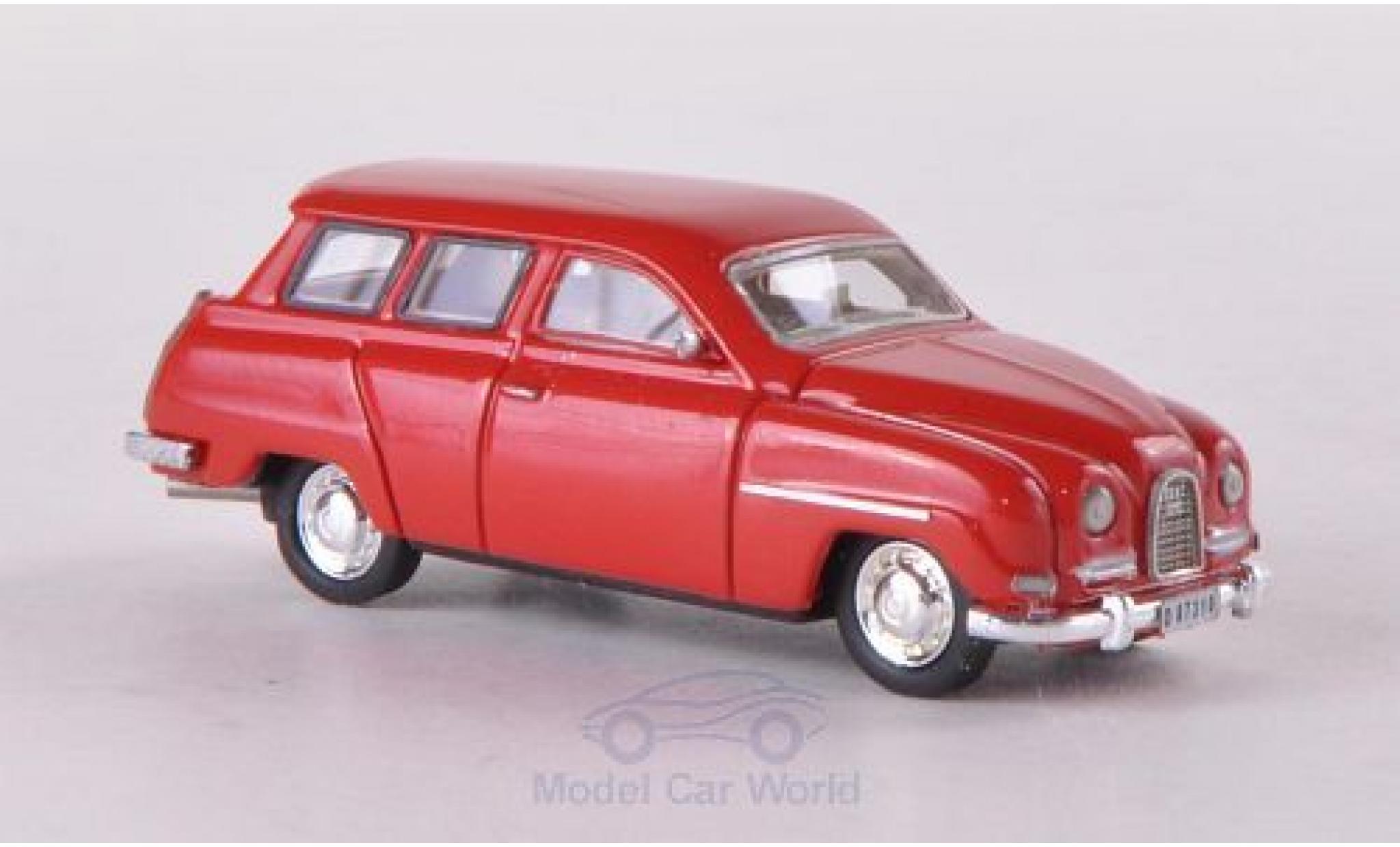 Saab 95 1/87 Neo rood 1961 modelauto