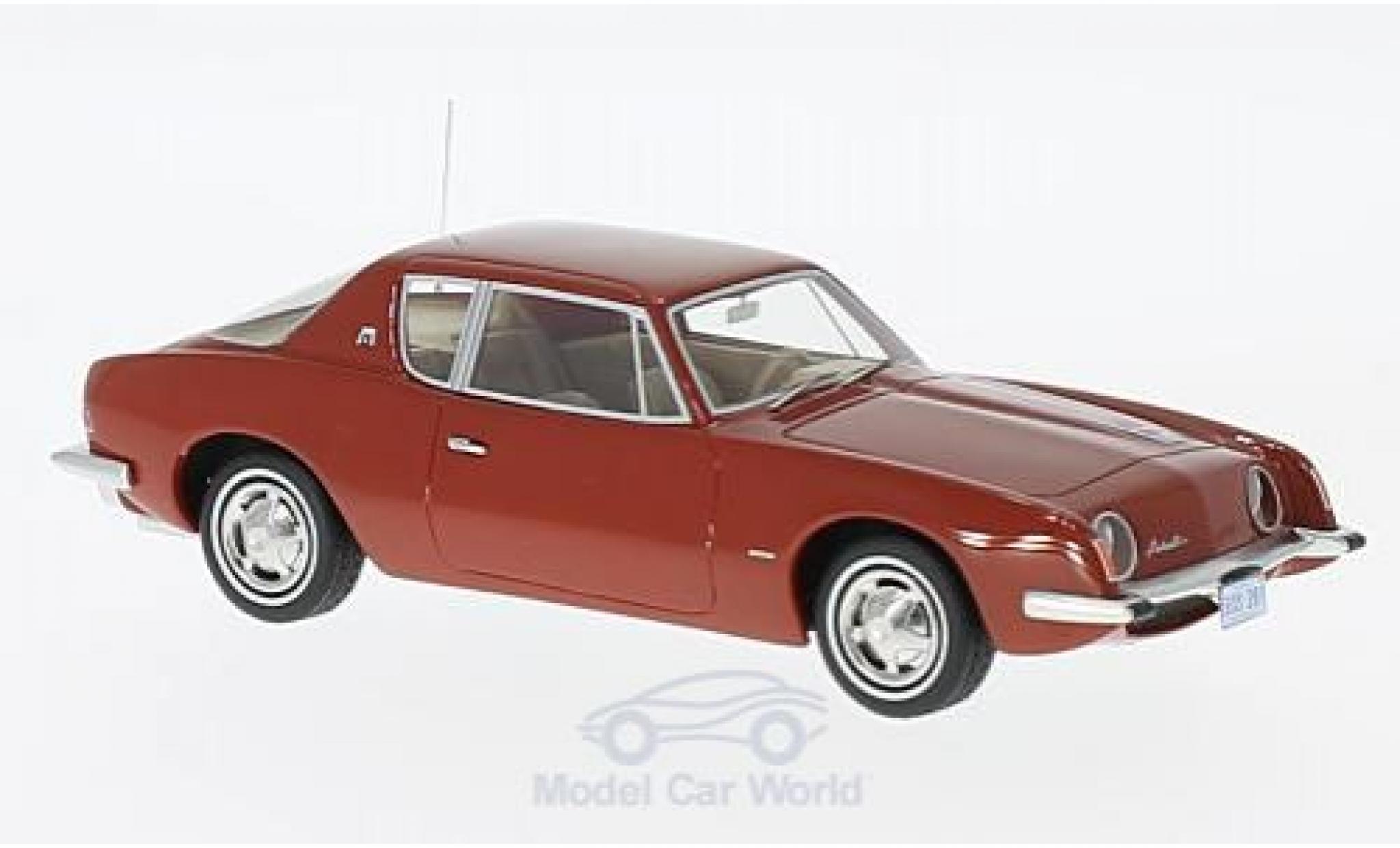 Studebaker Avanti 1/43 Neo rood 1963 modelauto
