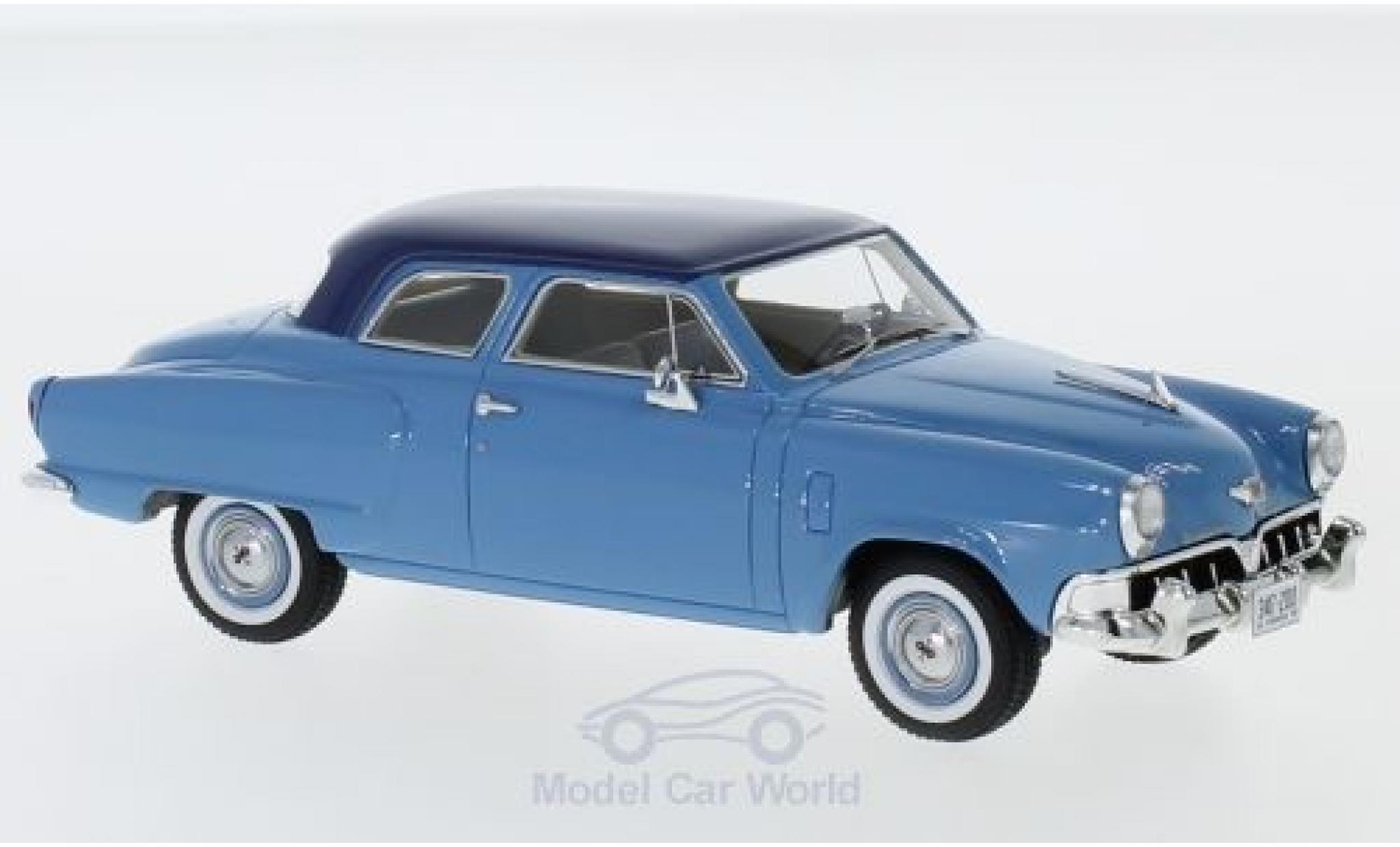 Studebaker Champion 1/43 Neo Custom 2-door Sedan blauw/blauw 1952 modelauto