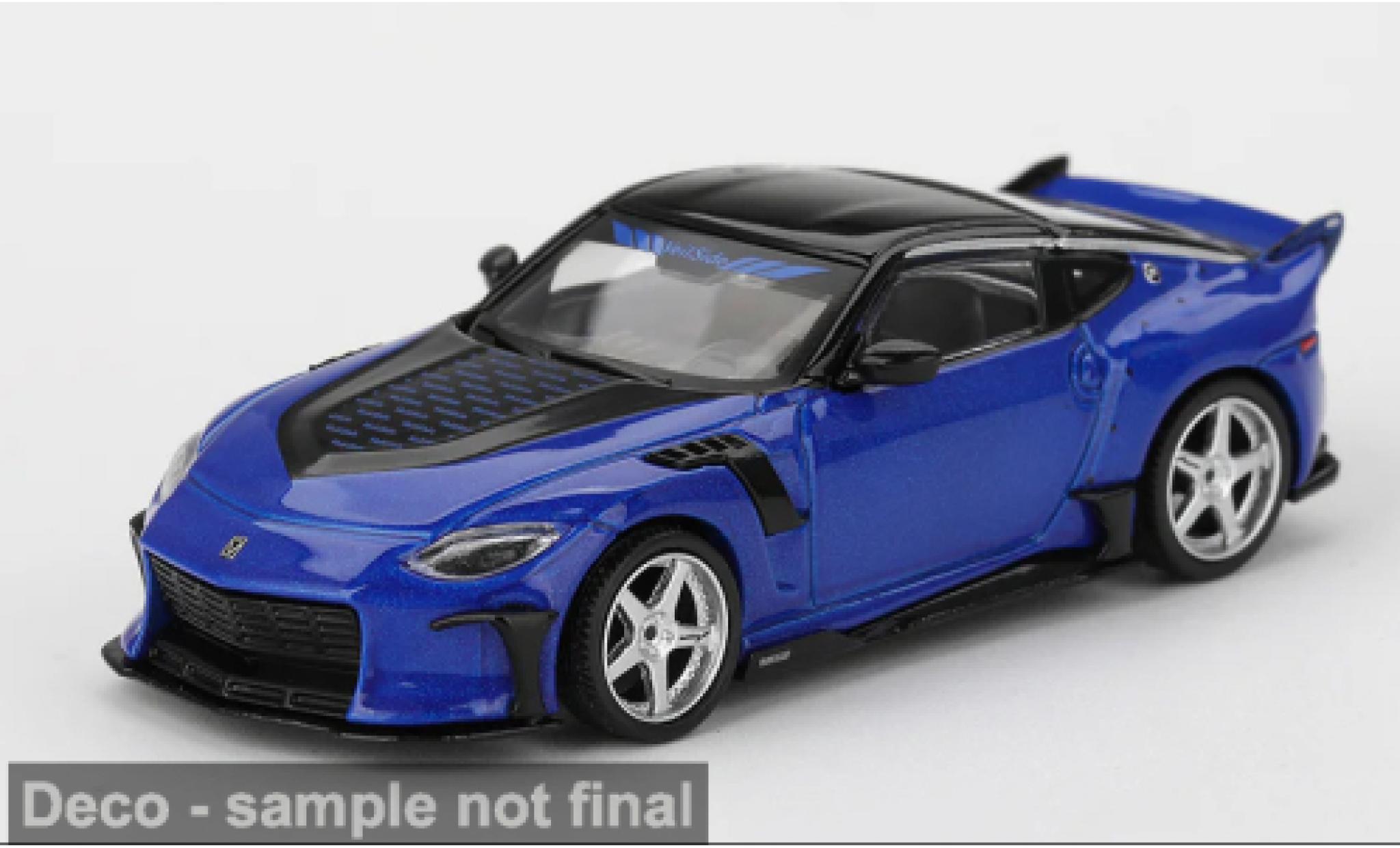 Nissan Fairlady Z 1/64 Mini GT blauw/zwart 2024 1:64 modelauto