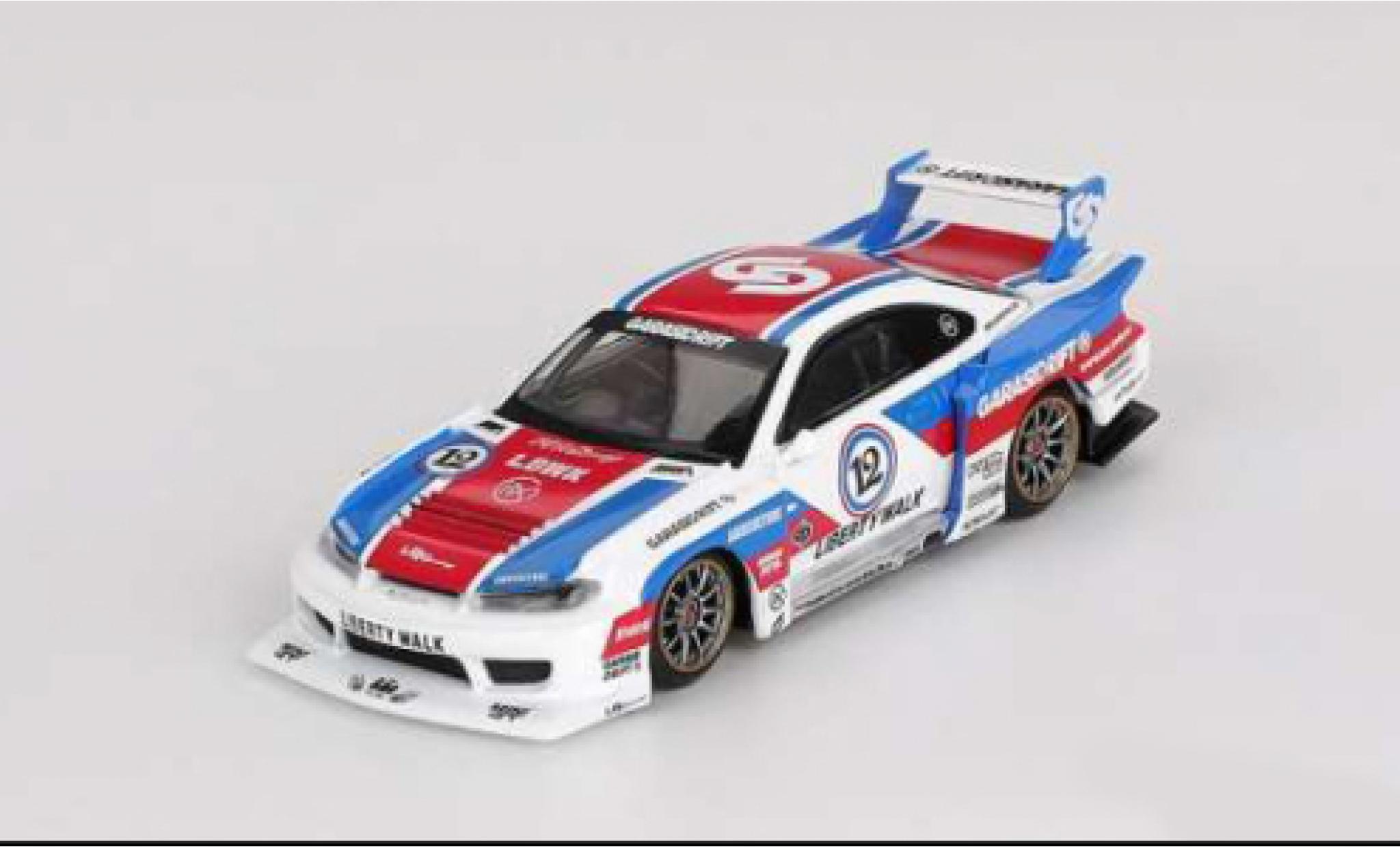 Nissan Silvia 1/64 Mini GT (S15) LB-Super Silhouette 2025 GARASIDRIFT x LBWK #12 1:64 modelauto