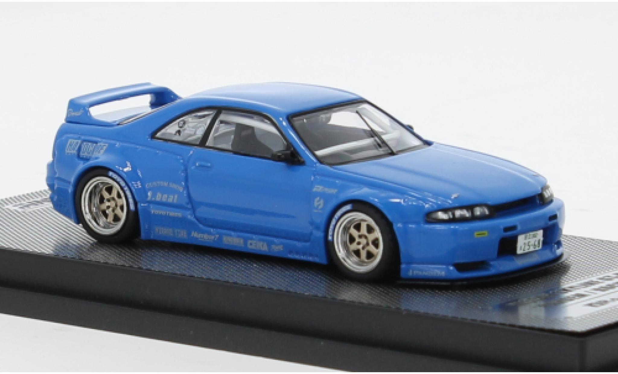 Nissan Skyline 1/64 INNO64 GT-R ( blauw 1:64 modelauto