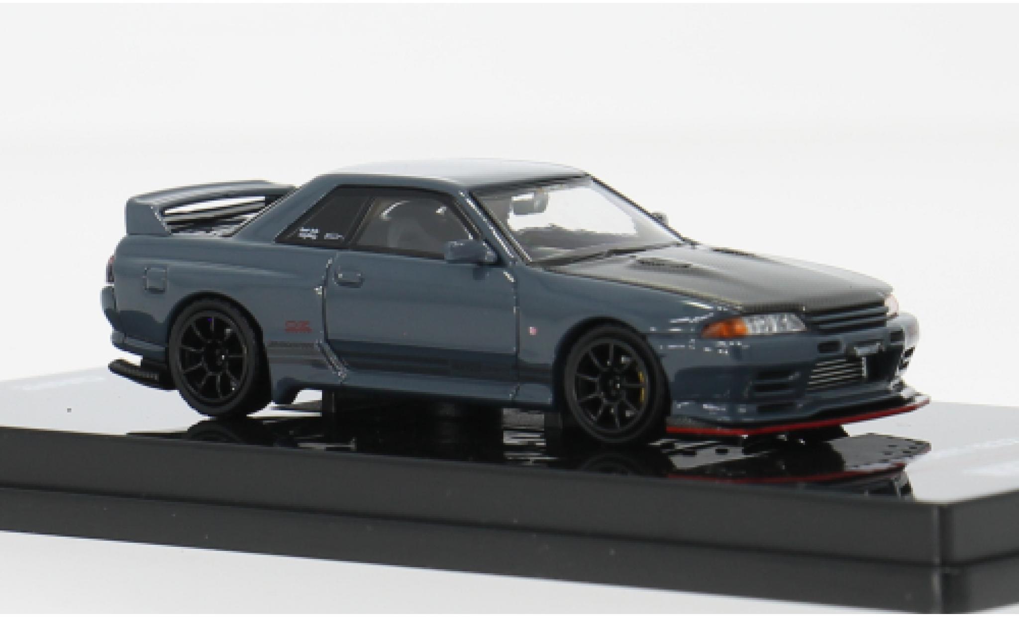 Nissan Skyline 1/64 INNO64 GT-R (R32) grijs 1989 1:64 modelauto