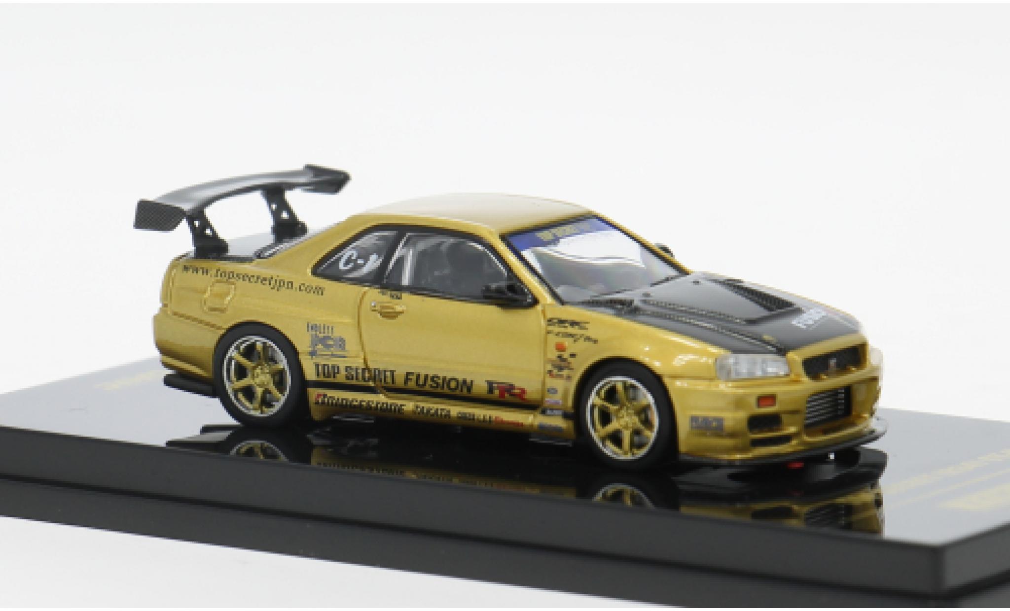 Nissan Skyline 1/64 INNO64 GT-R (R34) gold 1999 1:64 modelauto