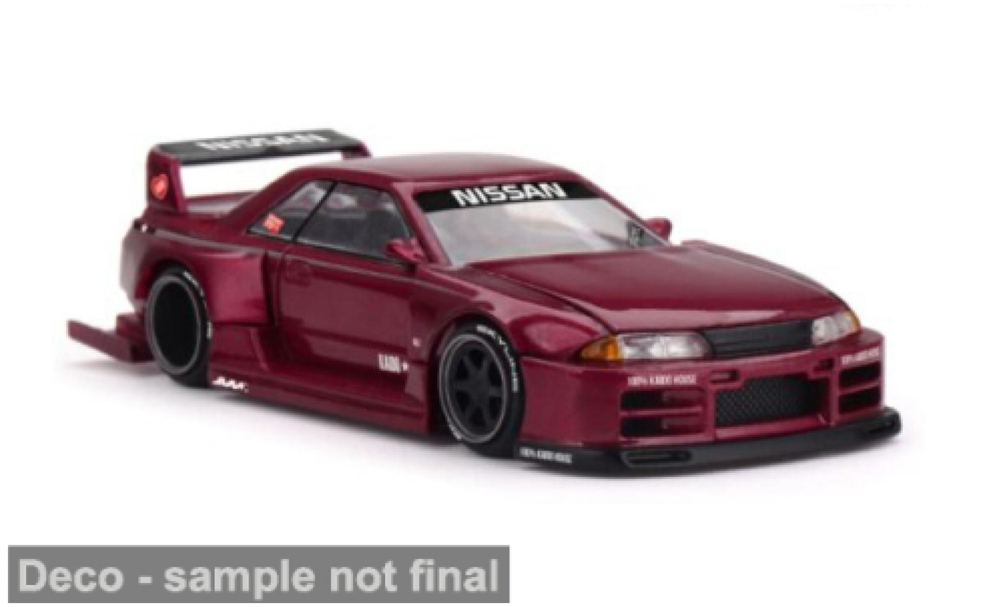 Nissan Skyline 1/64 Mini GT GTR (R32) rood 1989 1:64 modelauto