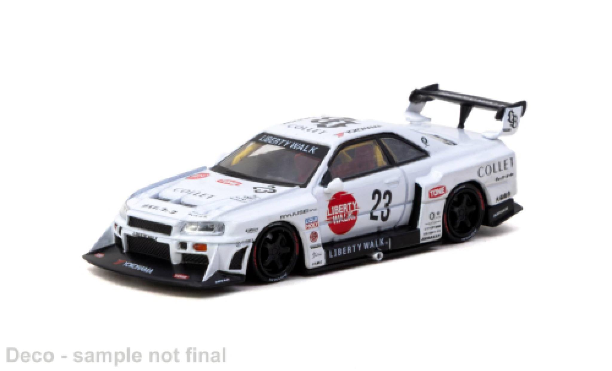 Nissan Skyline 1/64 Tarmac Works GTR (R34) wit 2025 #23 1:64 modelauto