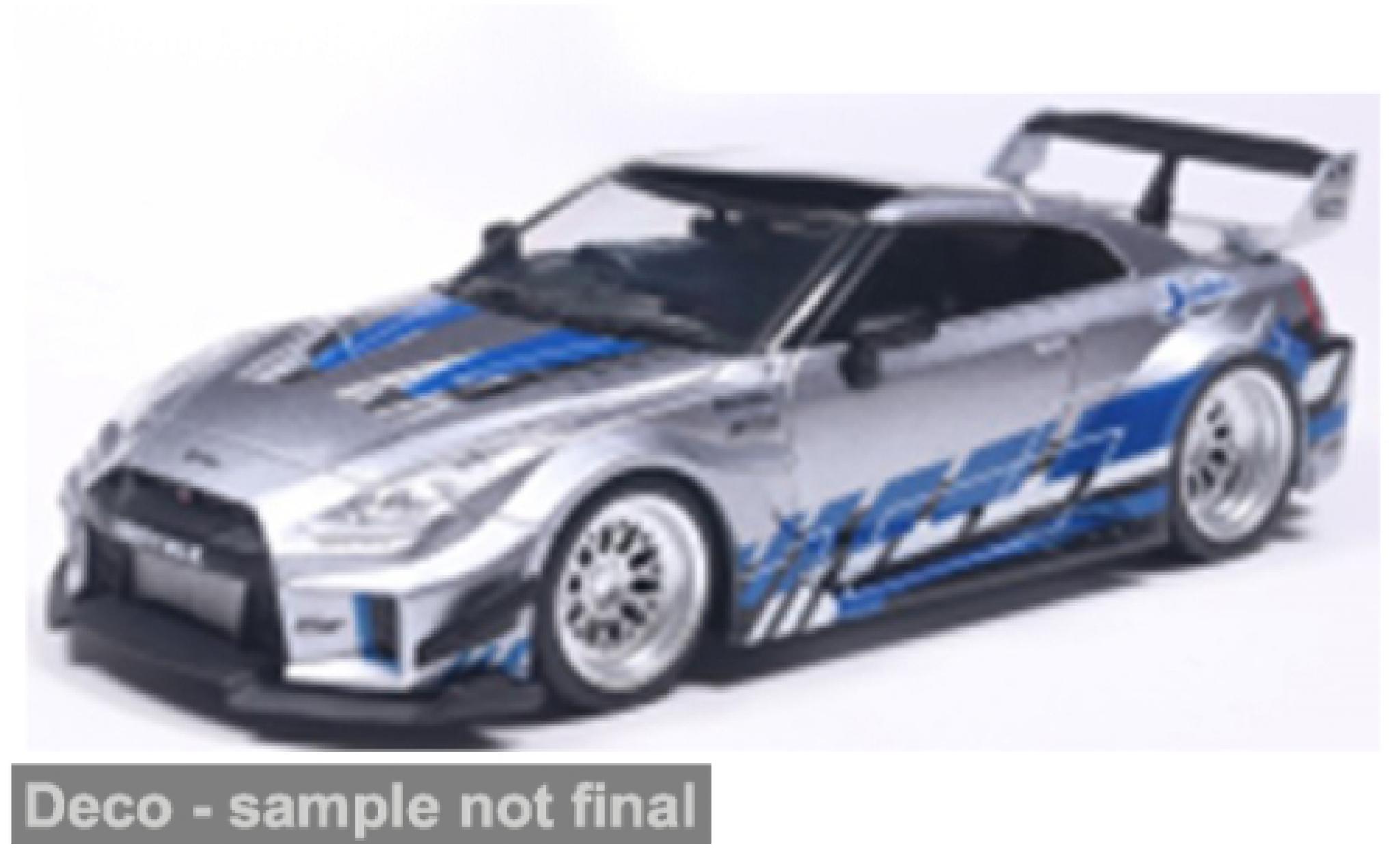 Nissan Skyline 1/43 Solido (R35) GT-R grijs/blauw 1:43 modelauto