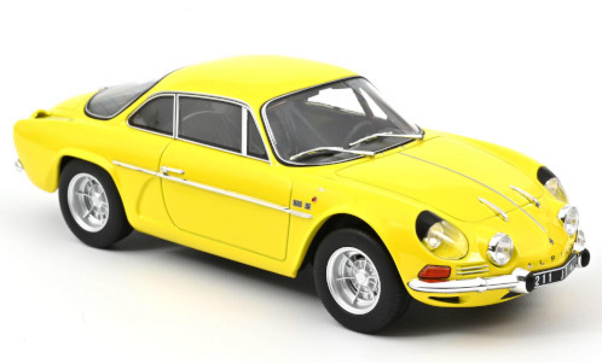Alpine A110 1/18 Norev 1600S geel 1971 modelauto