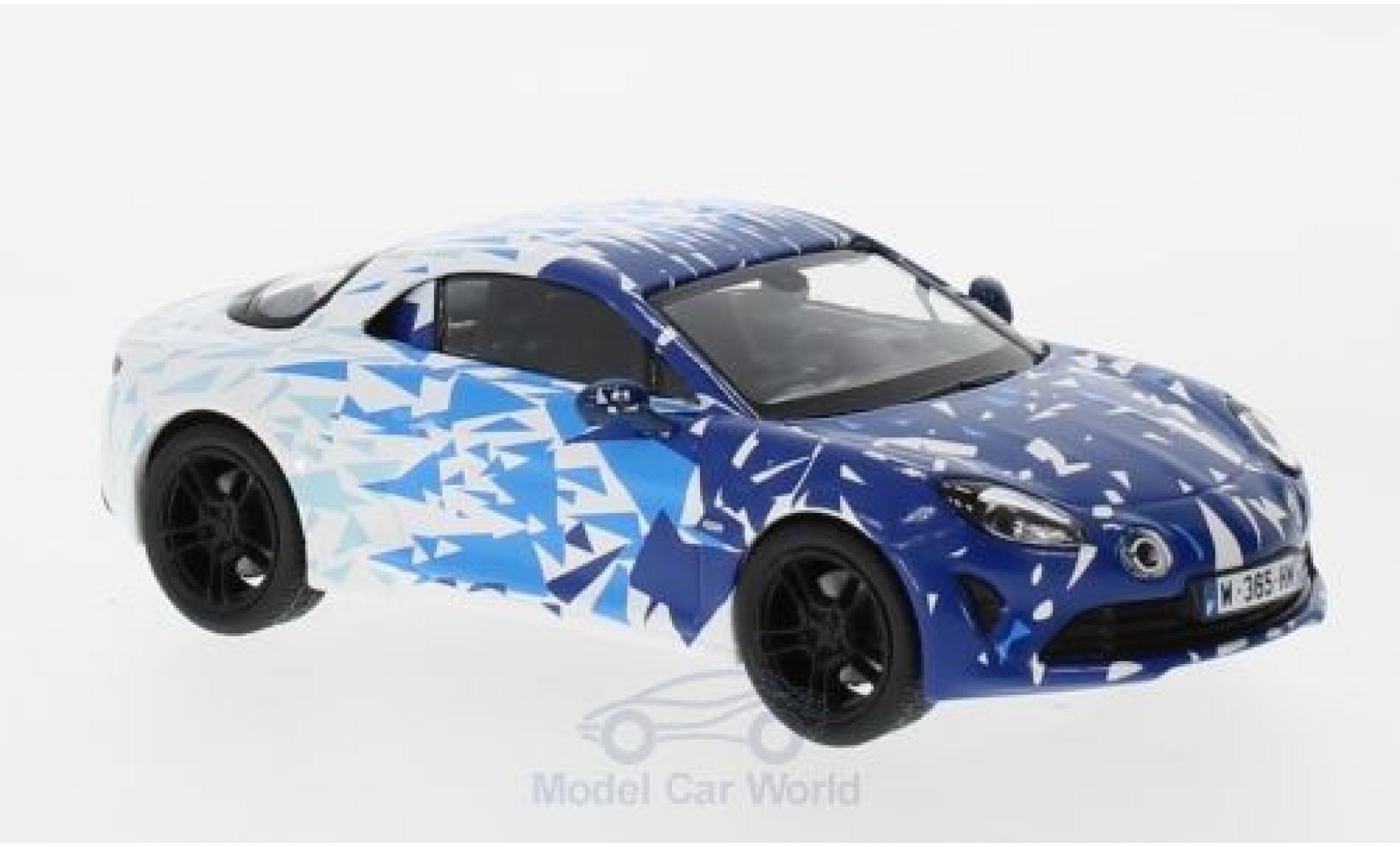 Alpine A110 1/43 Norev Renault wit/blauw 2017 Testversion modelauto