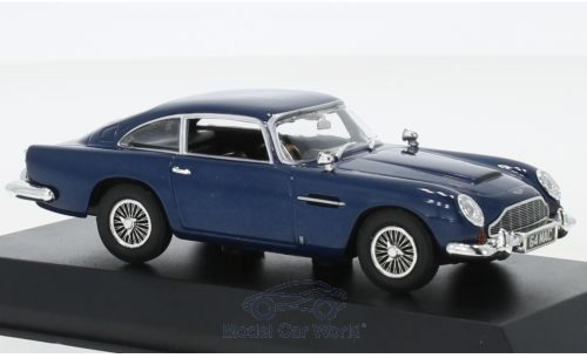 Aston Martin DB5 1/43 Norev Coupe blauw RHD 1964 modelauto