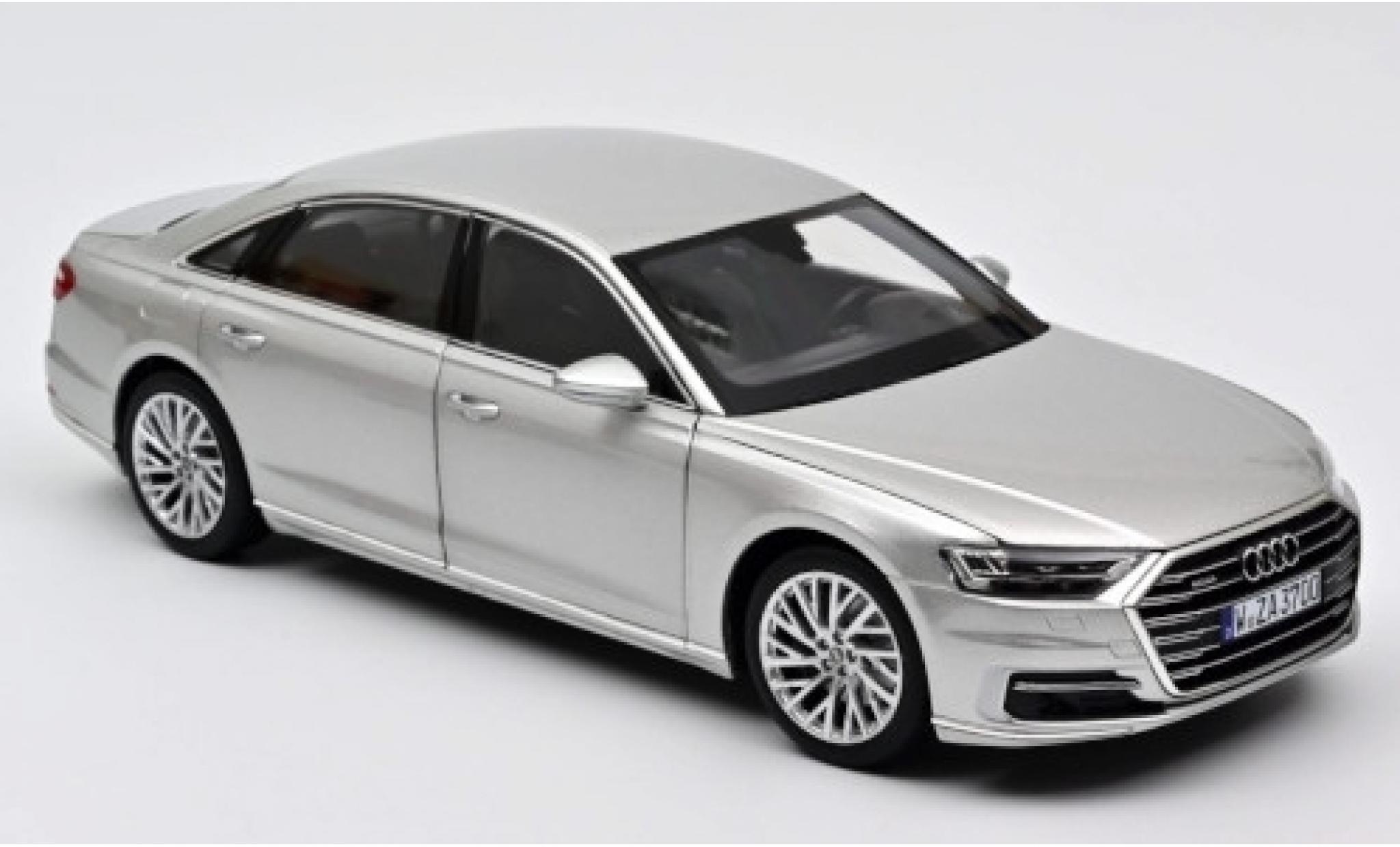 Audi A8 1/18 Norev L (D5) grijs 2018 modelauto