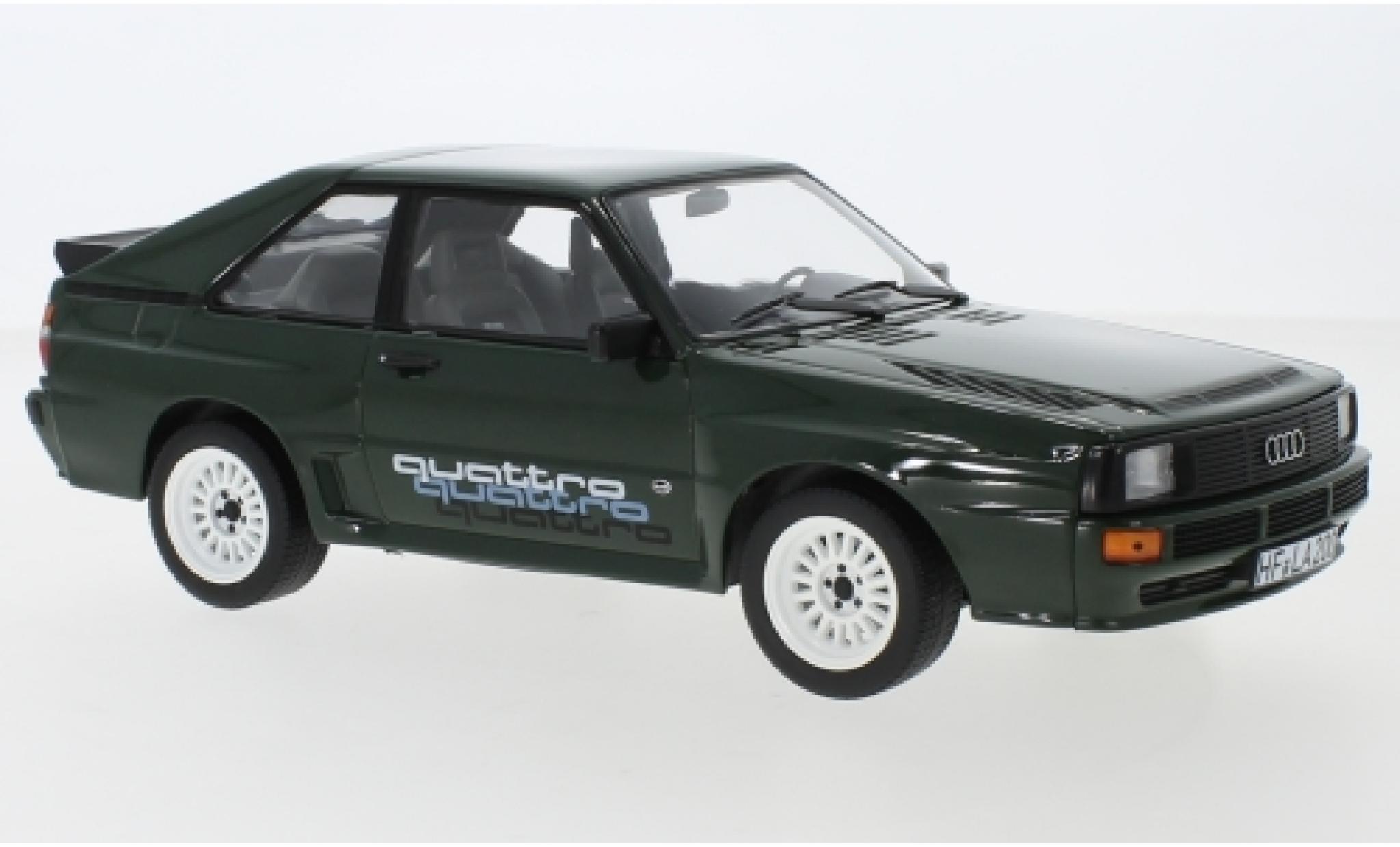 Audi Sport Quattro 1/18 Norev Sport quattro groen/Dekor 1985 modelauto