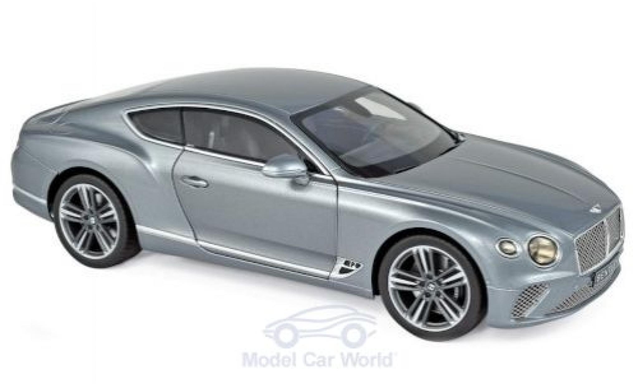 Bentley Continental 1/18 Norev GT metallic grijs 2018 modelauto