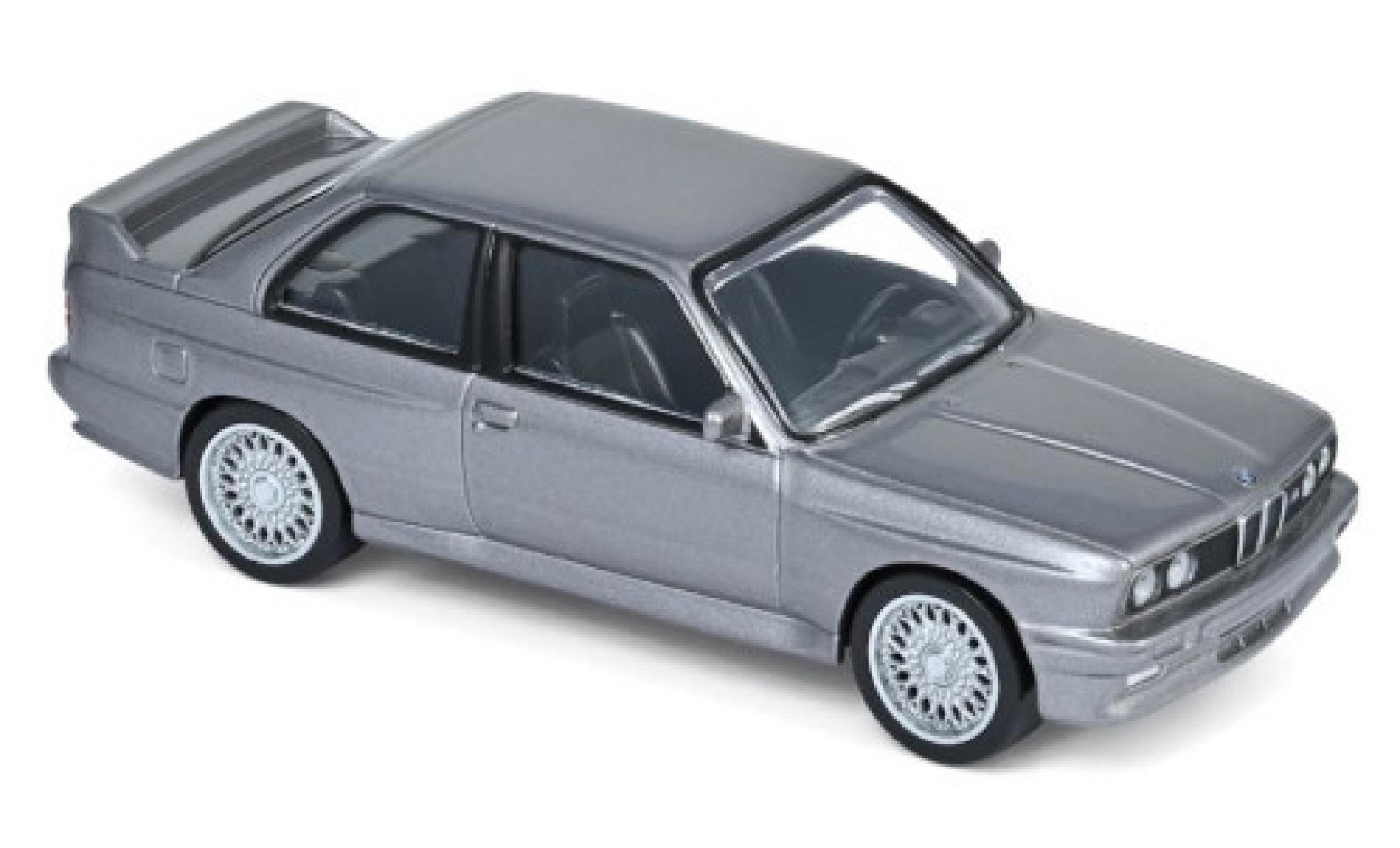 Bmw M3 1/43 Norev (E30) metallic grijs 1986 Jetcar modelauto
