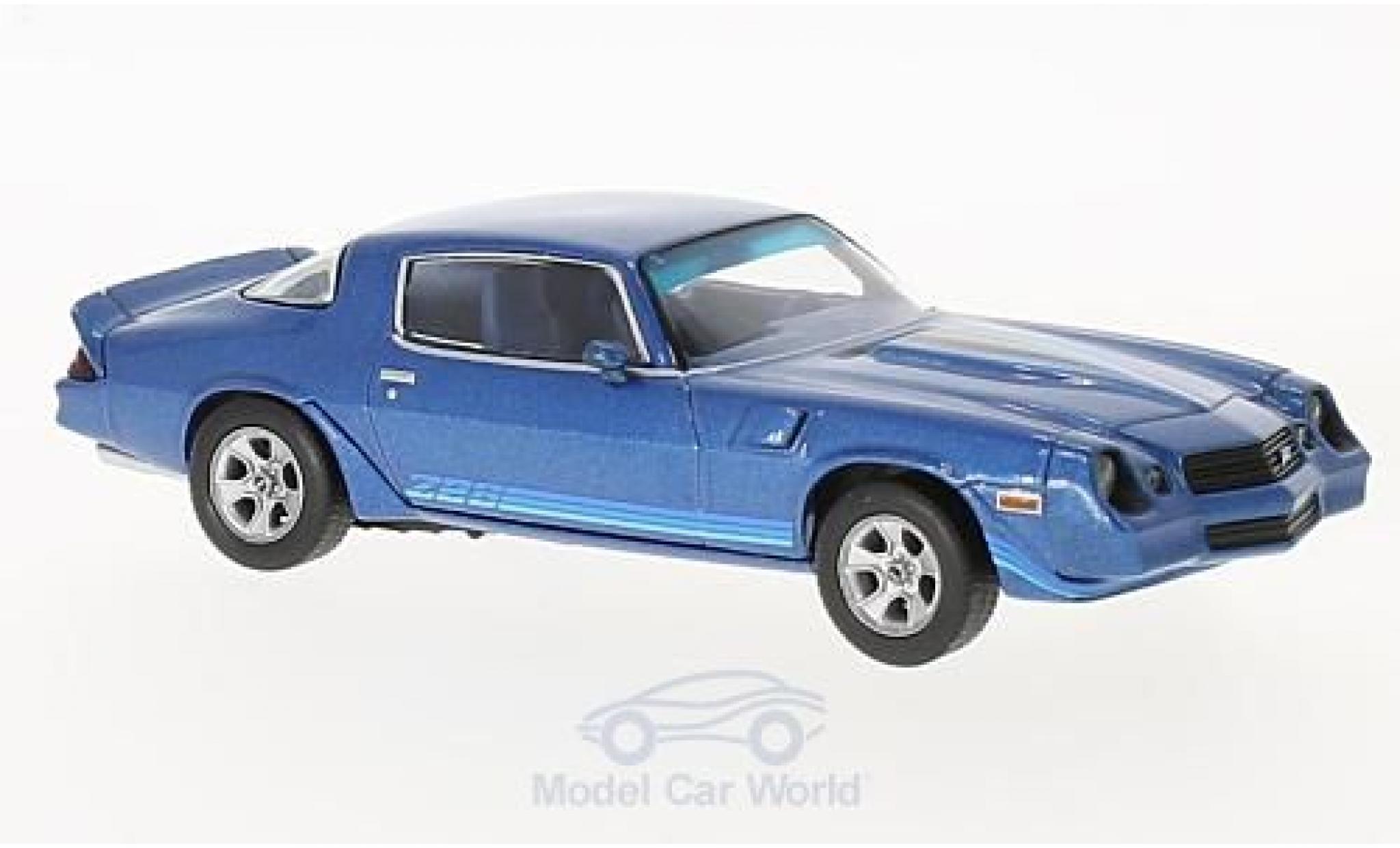 Chevrolet Camaro 1/43 Norev Z28 metallic blauw 1980 mit blauwen Streifen modelauto
