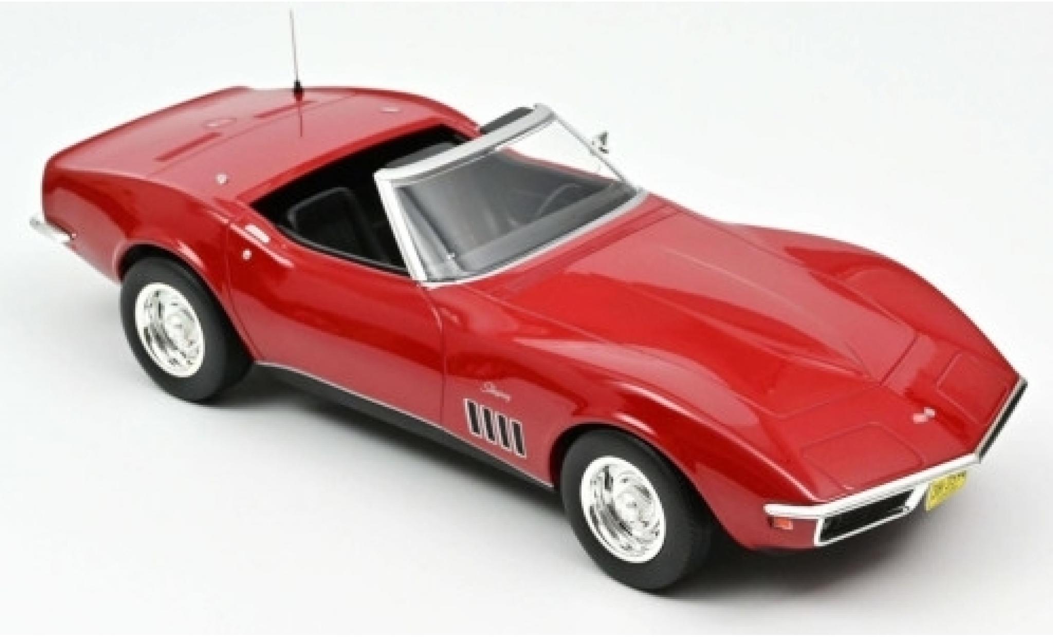 Chevrolet Corvette 1/18 Norev C3 Cabriolet rood 1969 modelauto