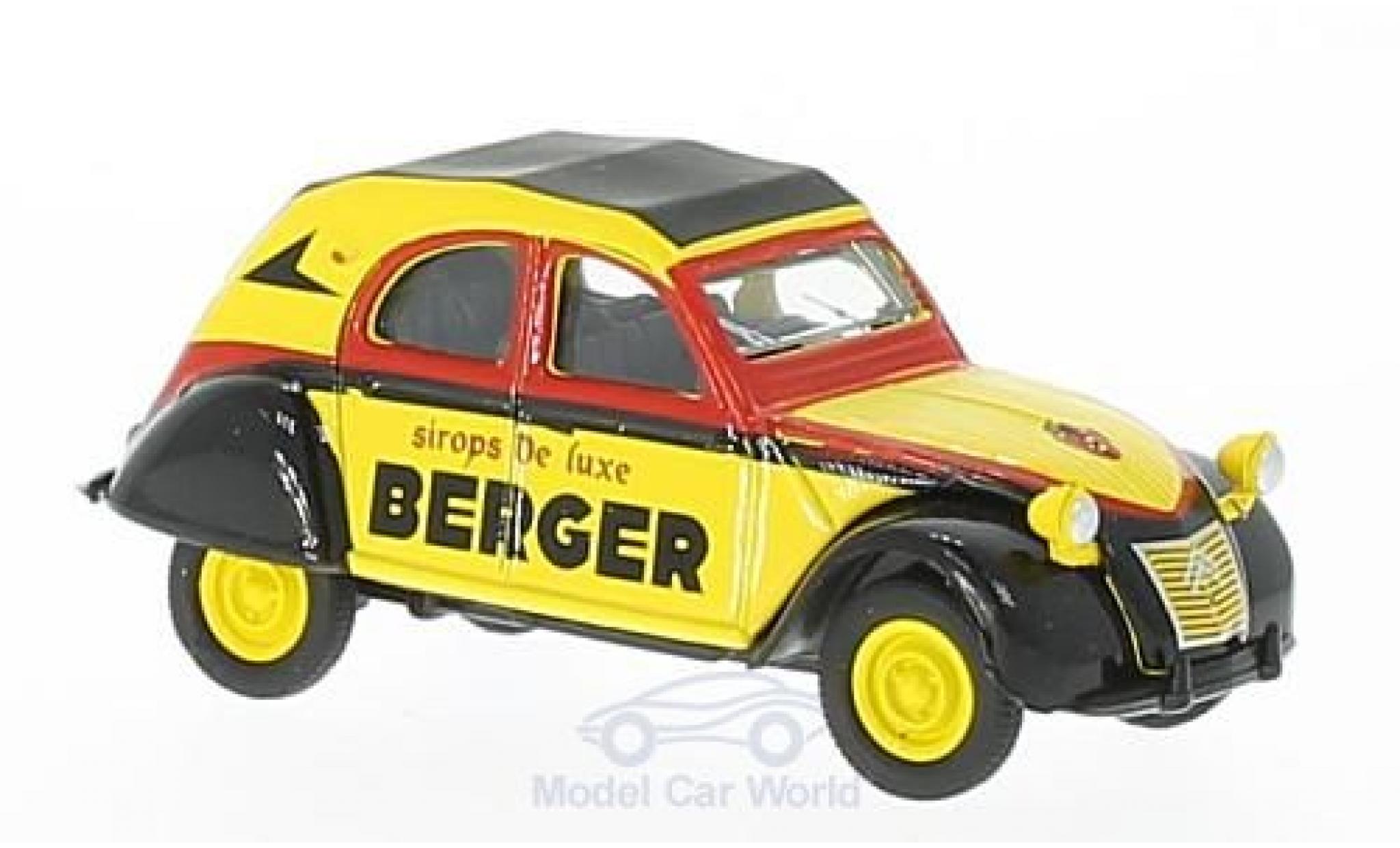 Citroen 2CV 1/64 Norev AZLP geel/zwart Cycliste (F) 1959 modelauto