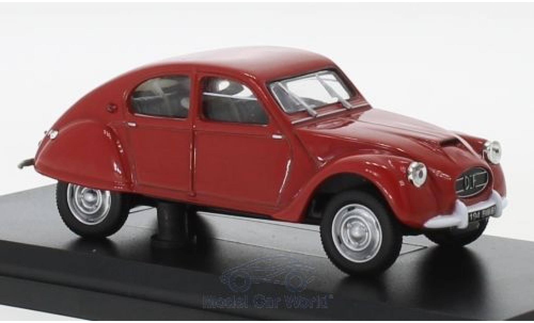 Citroen 2CV 1/43 Norev Dagonet rood 1956 modelauto