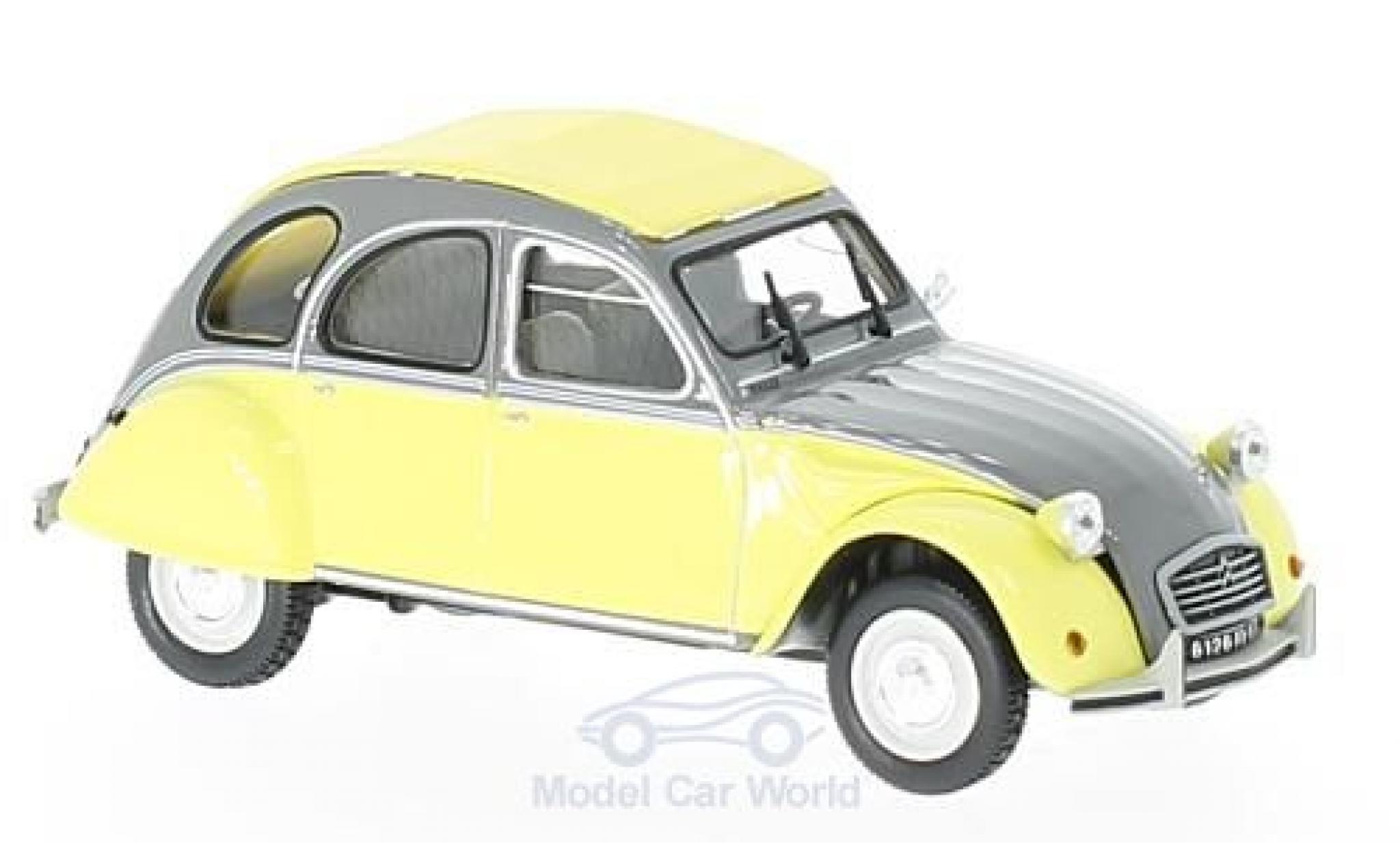 Citroen 2CV 1/43 Norev Dolly geel/grijs 1985 modelauto