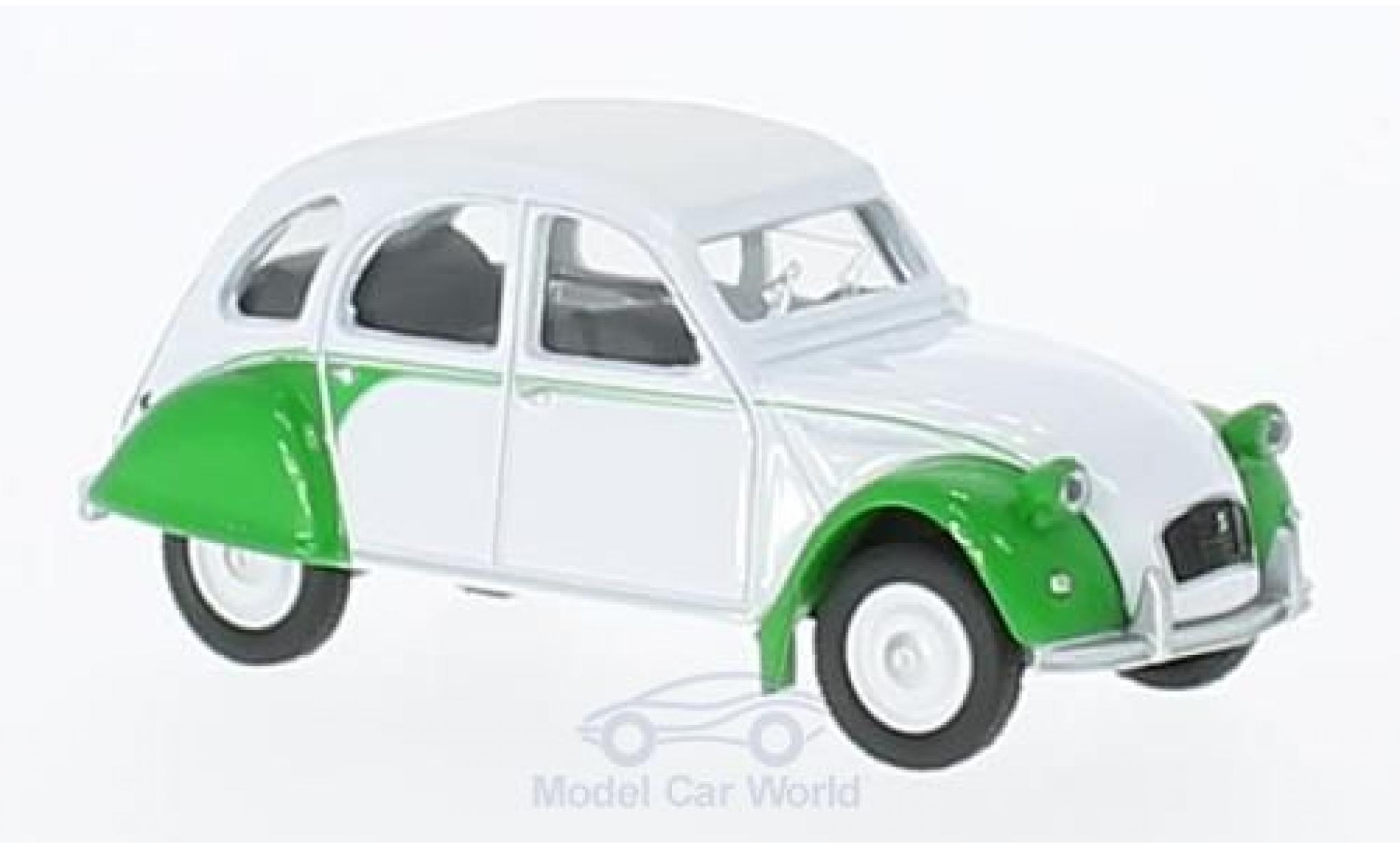 Citroen 2CV 1/64 Norev Dolly wit/groen 1986 modelauto