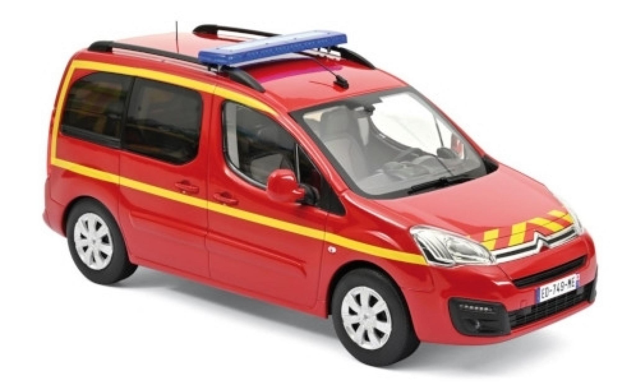 Citroen Berlingo 1/18 Norev Brandweer (F) 2017 modelauto
