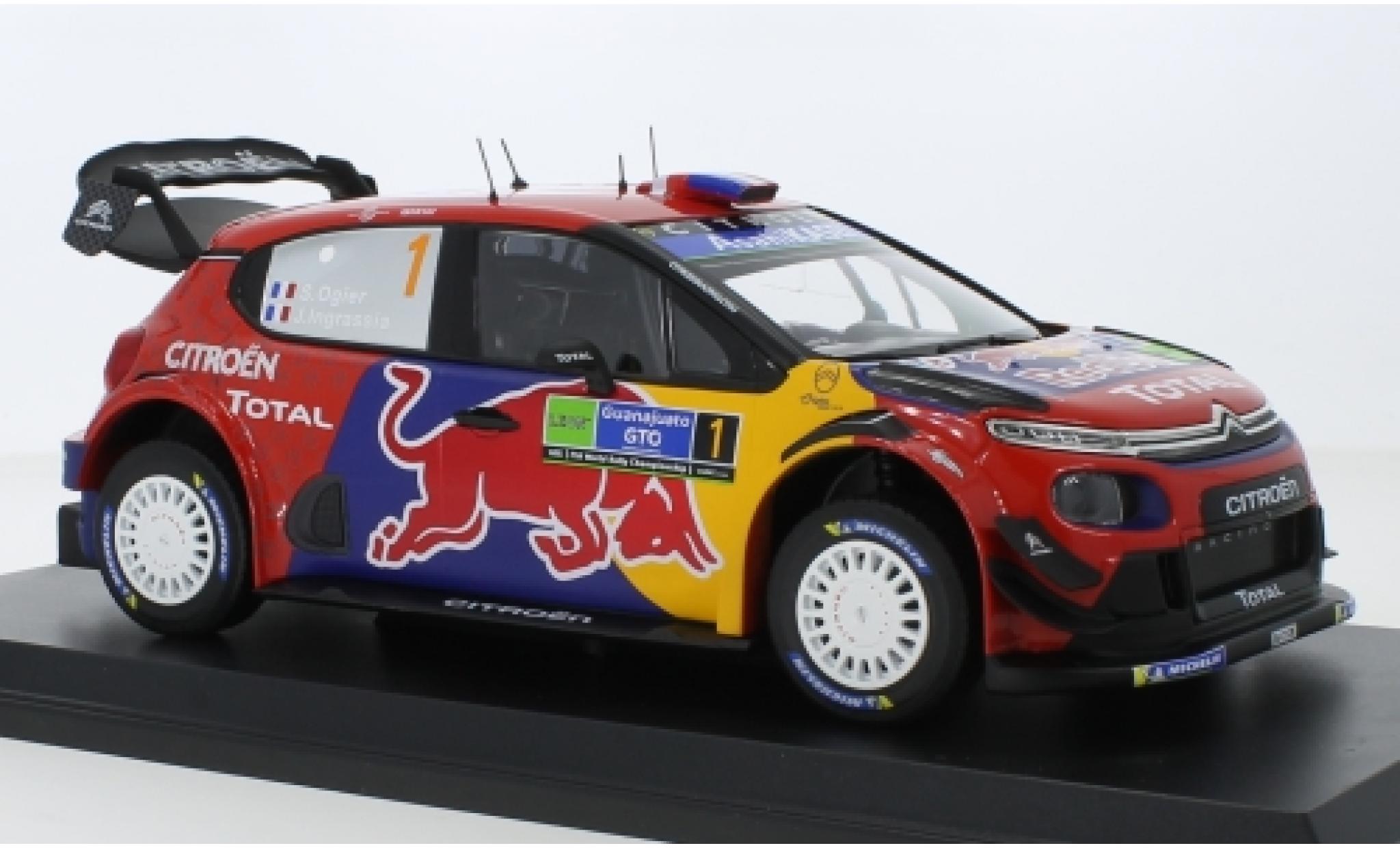 Citroen C3 1/18 Norev WRC No.1 Red Bull / Total WRC Rally Mexico 2019 S.Ogier/J.Ingrassia modelauto