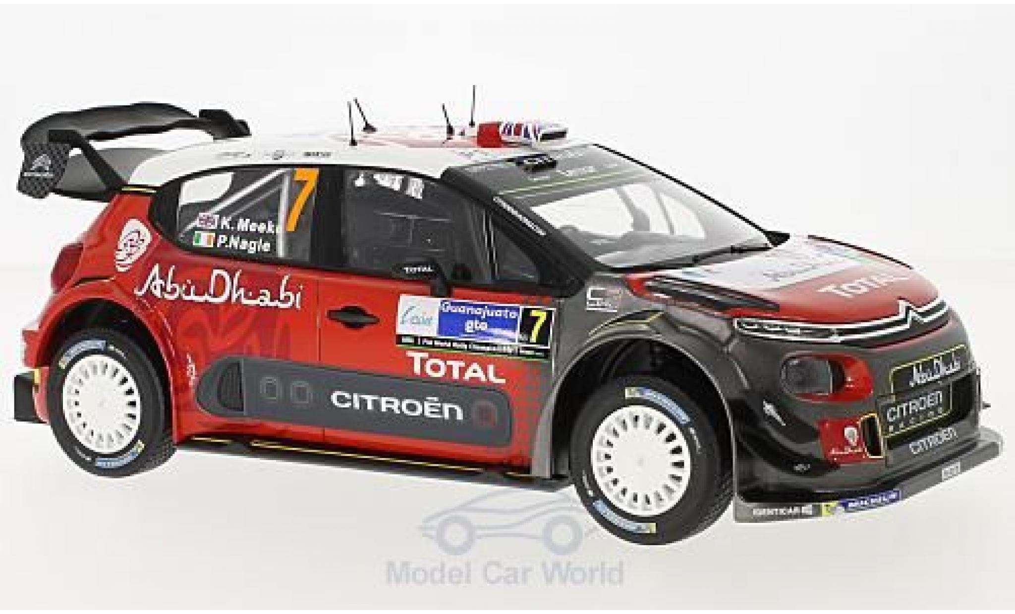 Citroen C3 1/18 Norev WRC No.7 Rallye WM Rallye Mexico 2017 K.Meeke/P.Nagle modelauto