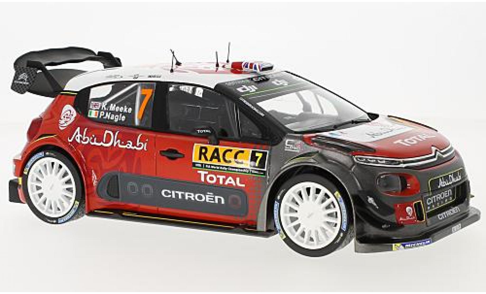 Citroen C3 1/18 Norev WRC No.7 Rallye WM Rallye Spanien 2017 K.Meeke/P.Nagle modelauto