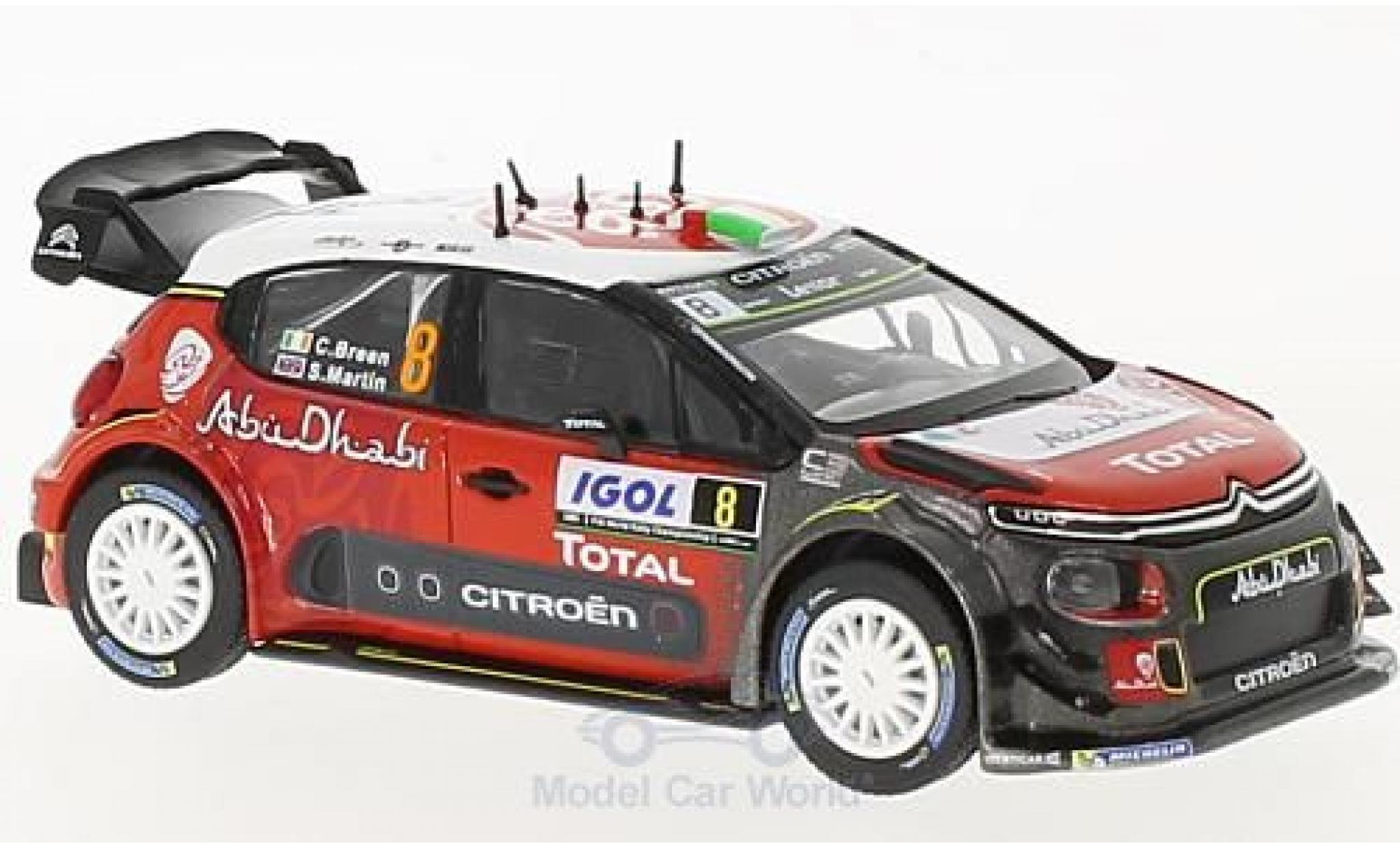 Citroen C3 1/43 Norev WRC No.8 WRC Rallye Tour de Corse 2017 C.Breen/S.Martin modelauto