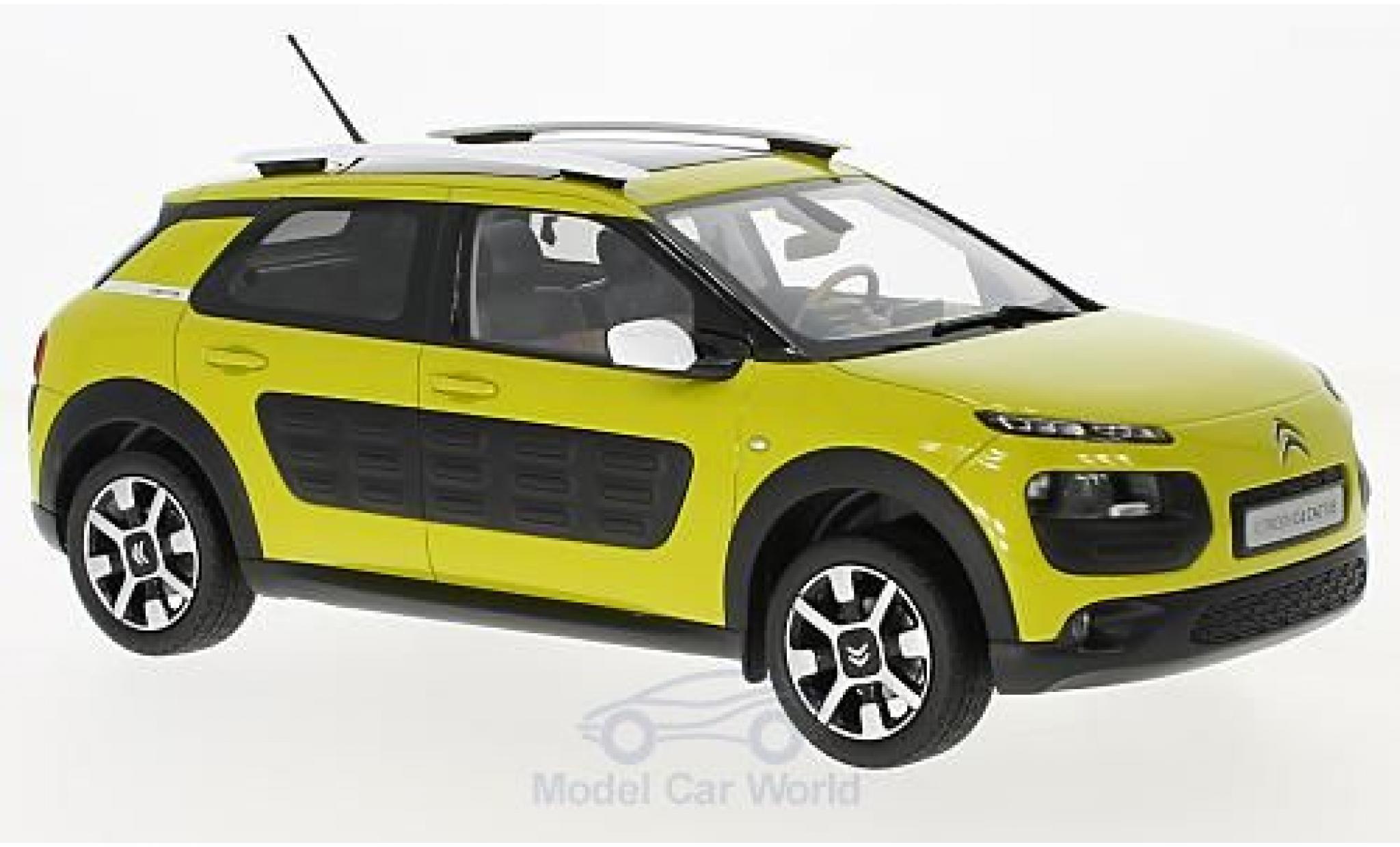 Citroen C4 1/18 Norev Cactus geel/zwart 2014 modelauto