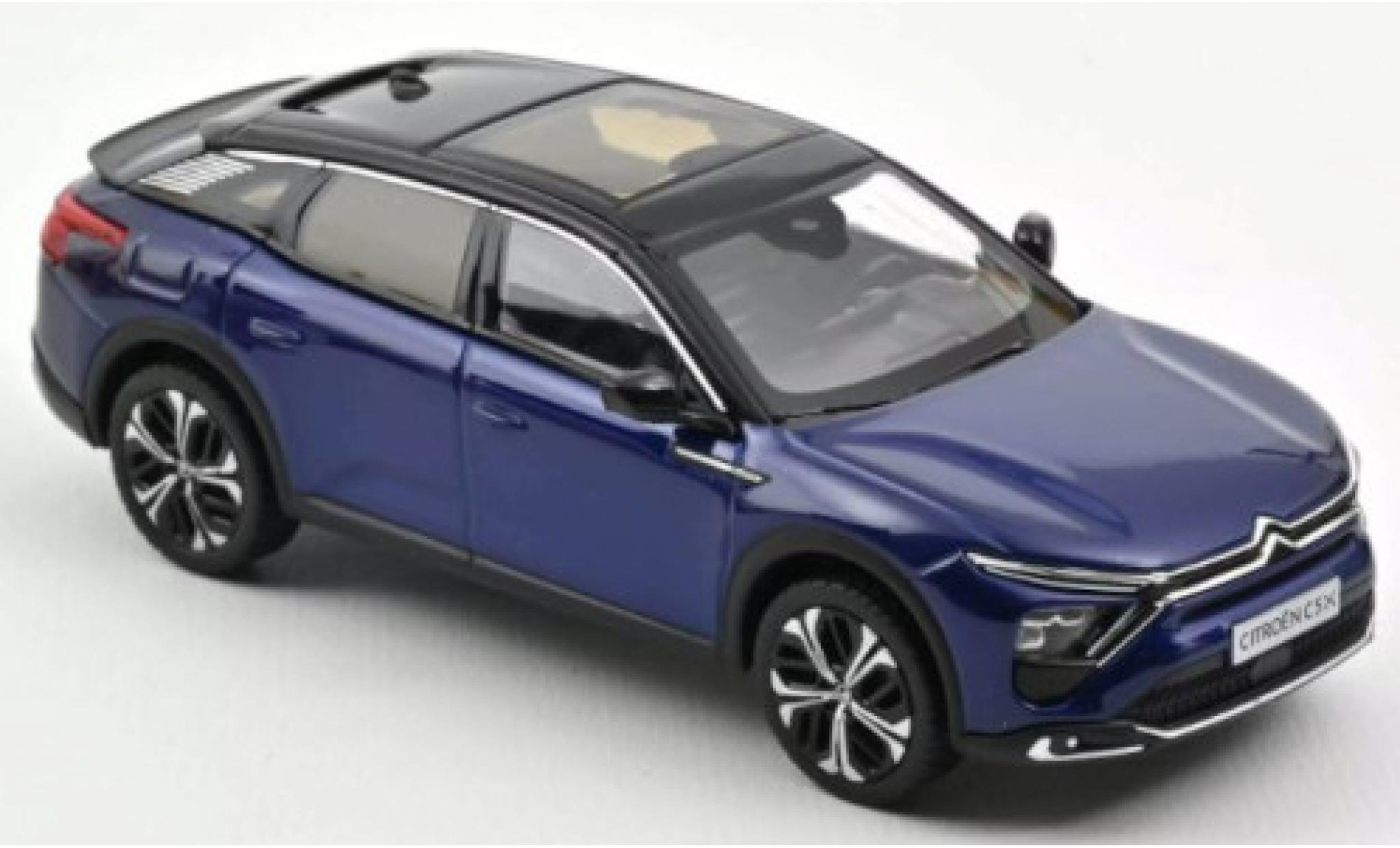 Citroen C5 1/43 Norev X metallic blauw 2021 modelauto
