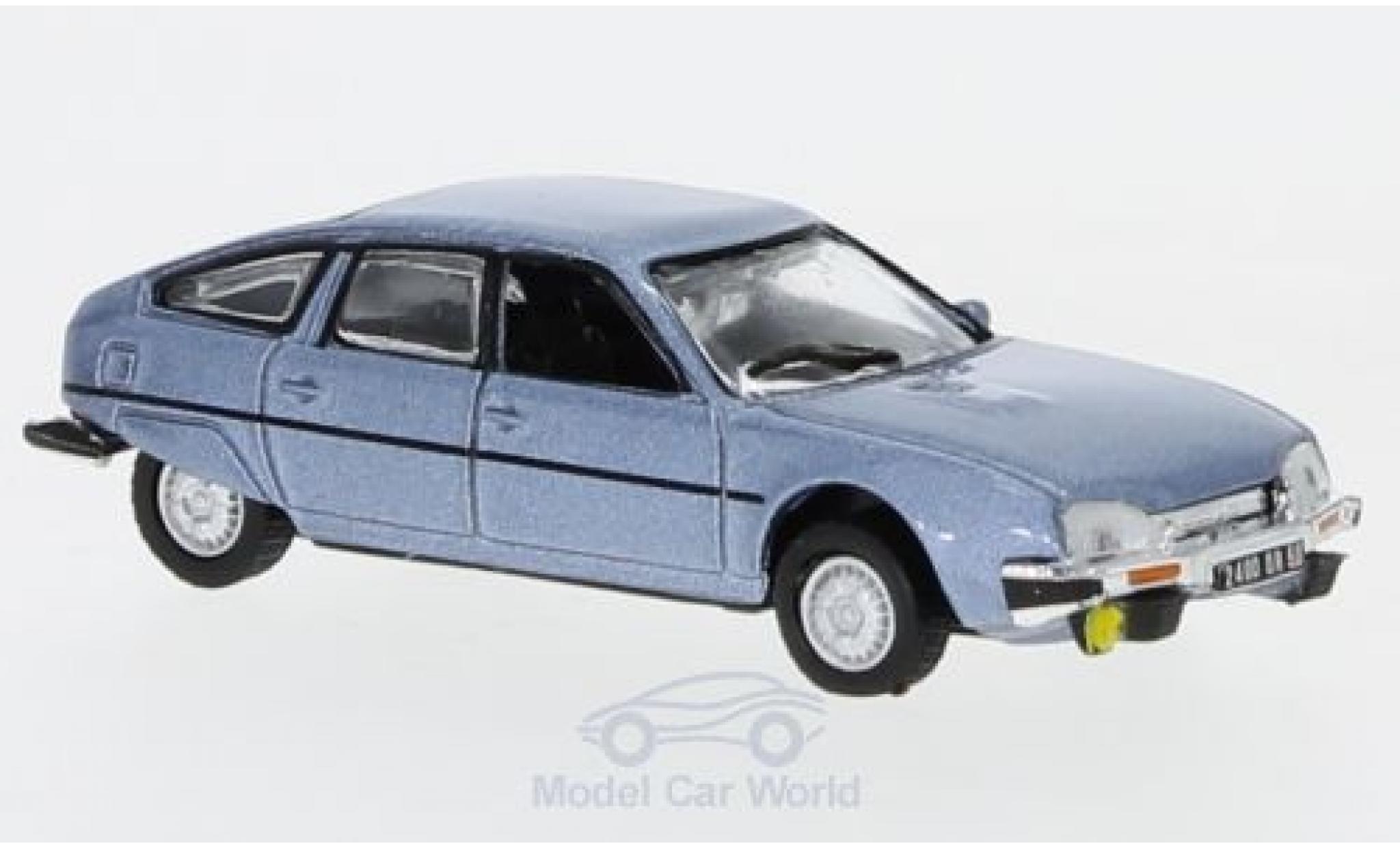Citroen CX 1/87 Norev 2400 GTi metallic blauw 1977 modelauto