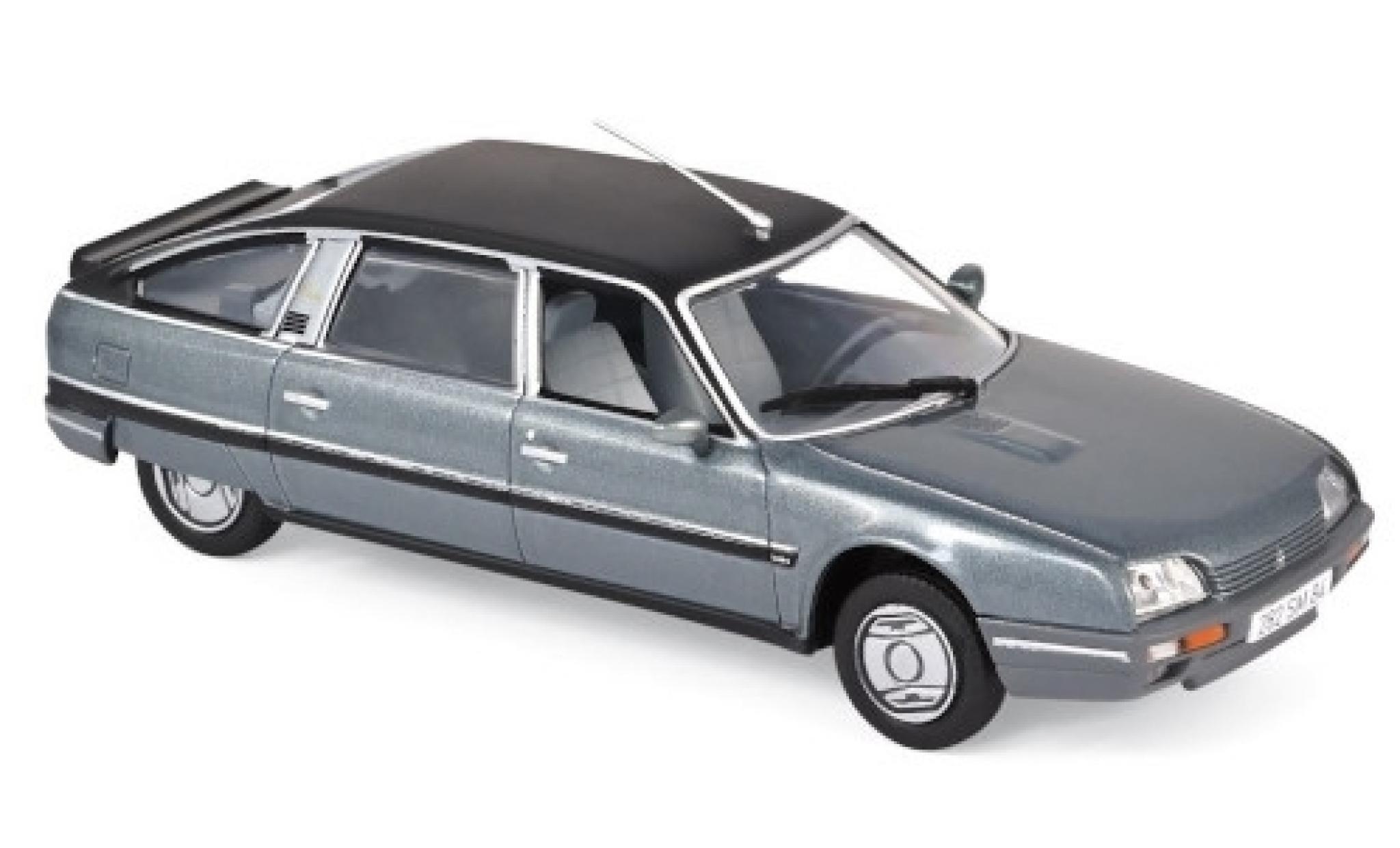 Citroen CX 1/43 Norev Turbo 2 Prestige metallic grijs/zwart 1986 modelauto